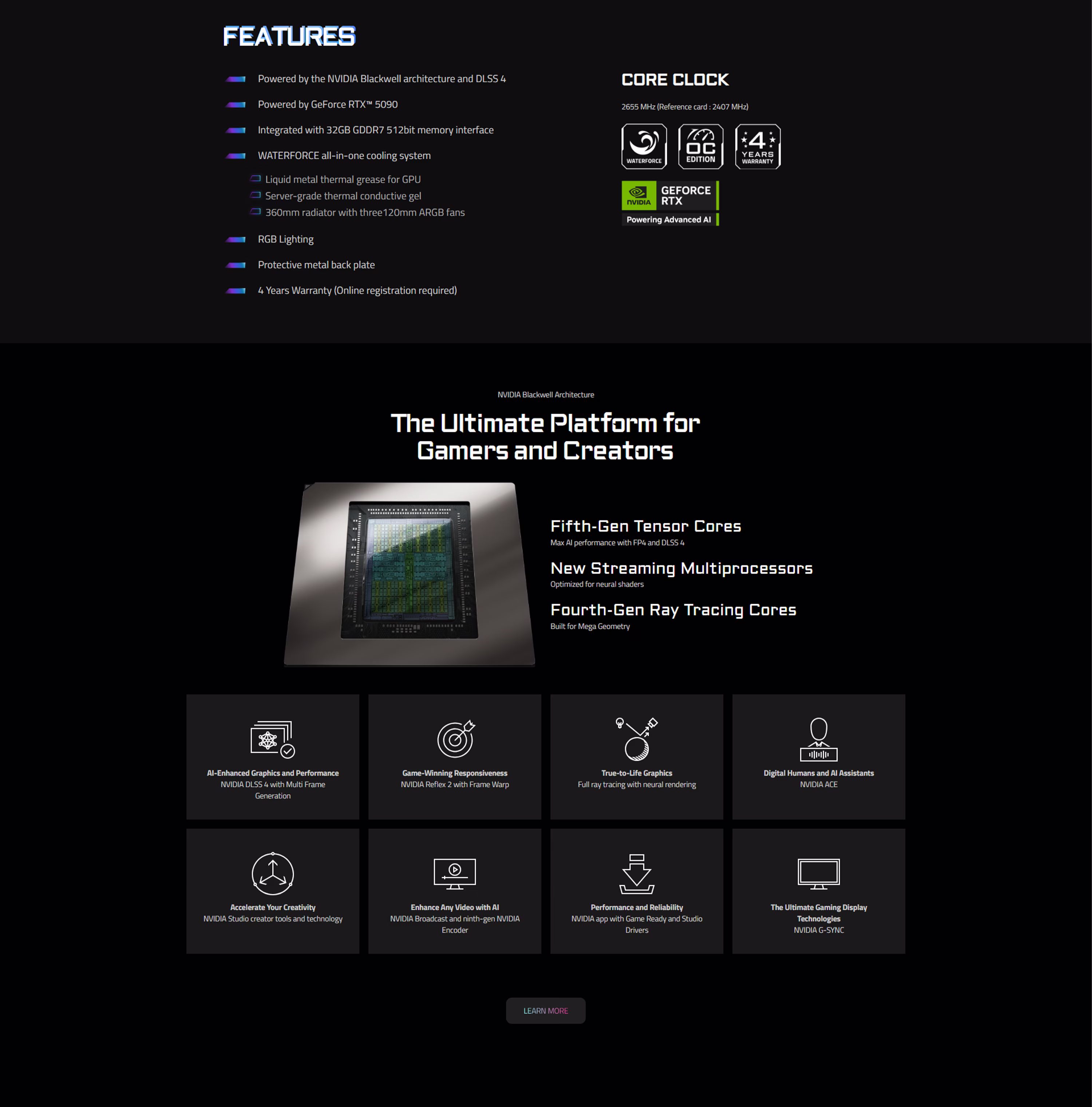 AORUS RTX 5090 XTREME WATERFORCE