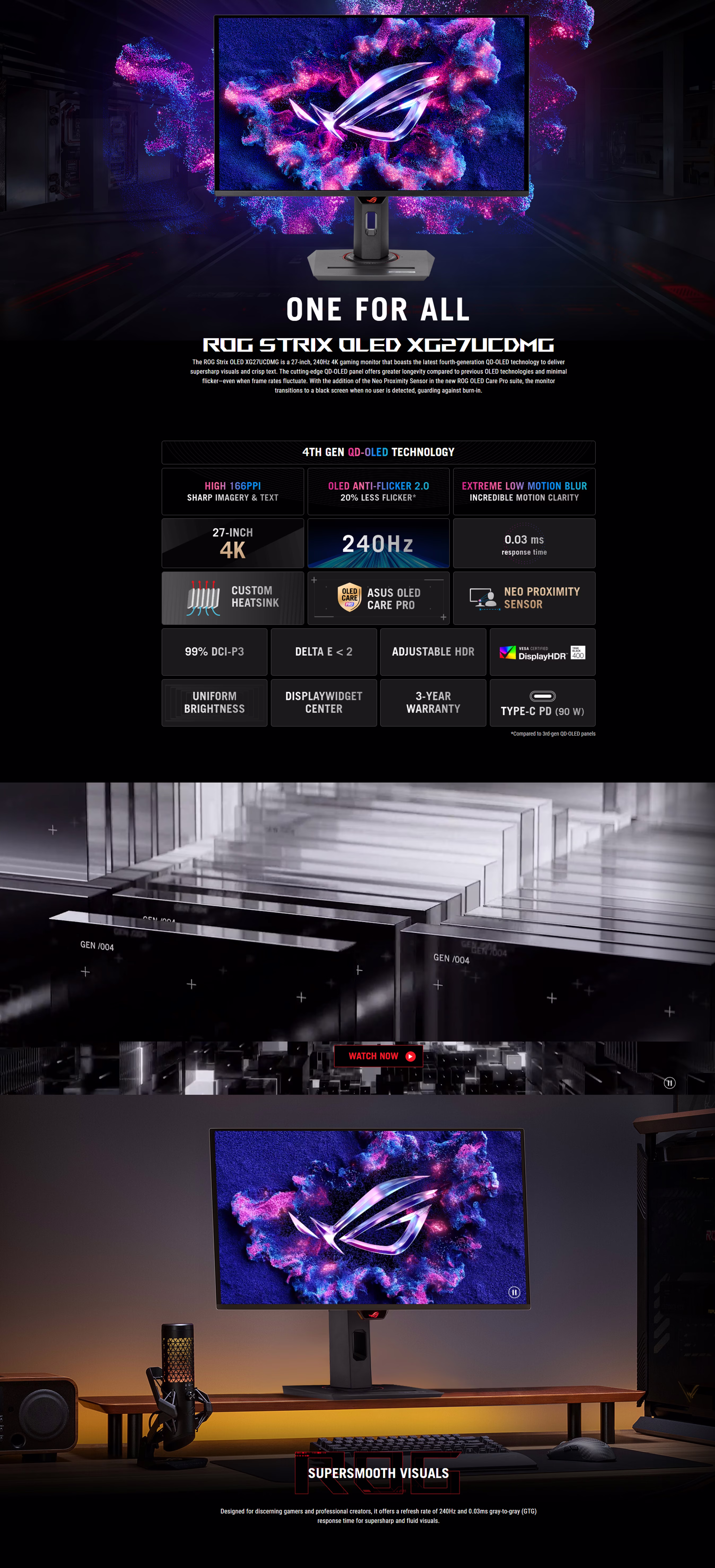 ASUS ROG Strix OLED XG27UCDMG 27-inch Gaming Monitor