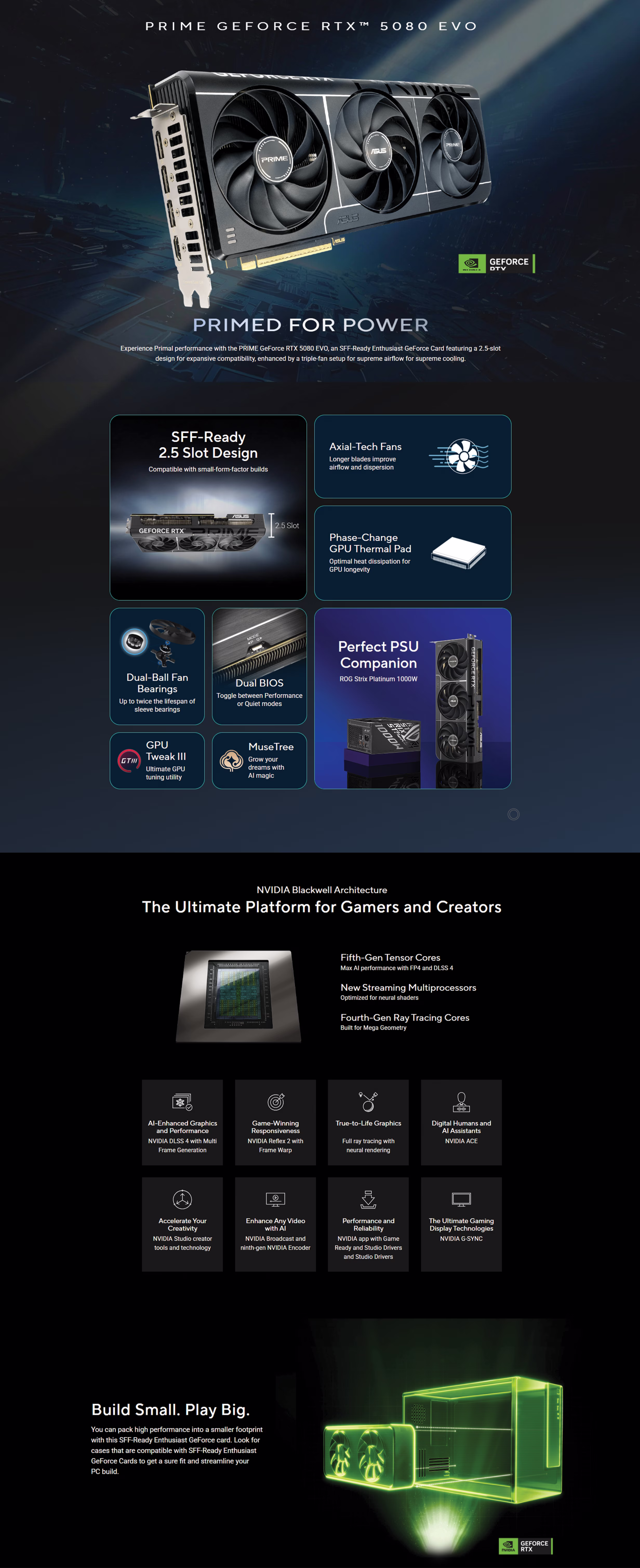 ASUSPRIMEGEFORCERTX508016GBGDDR7EVOOCEDITIONGRAPHICSCARDFEATURINGOVERVIEW