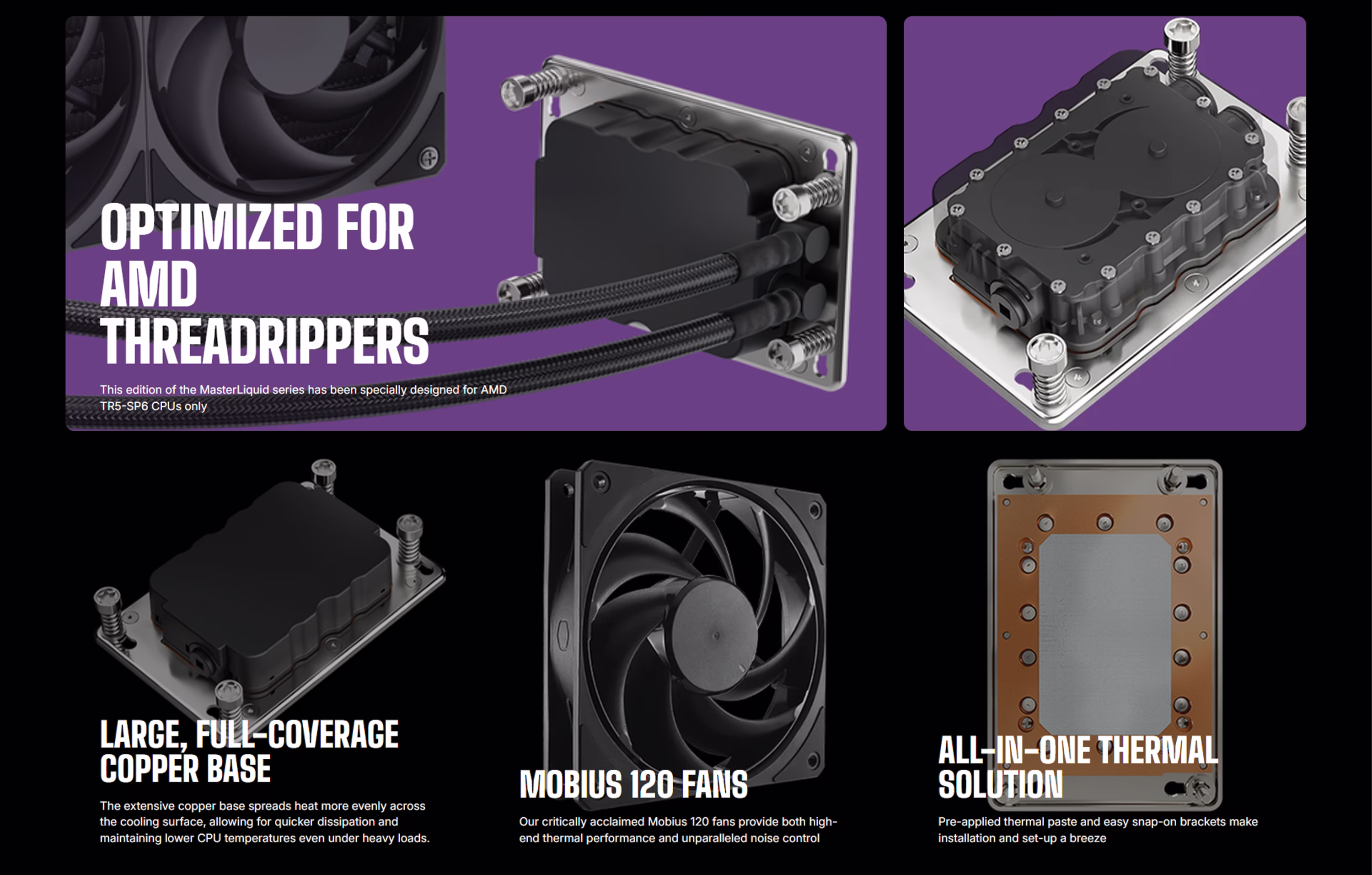 COOLERMASTERLIQUIDPL360TR5SP6EDITIONOPTIMIZEDFORAMDTHREADRIPPER3FANBLACKAIOCOOLERMLOR36MA24PKUAEOBT