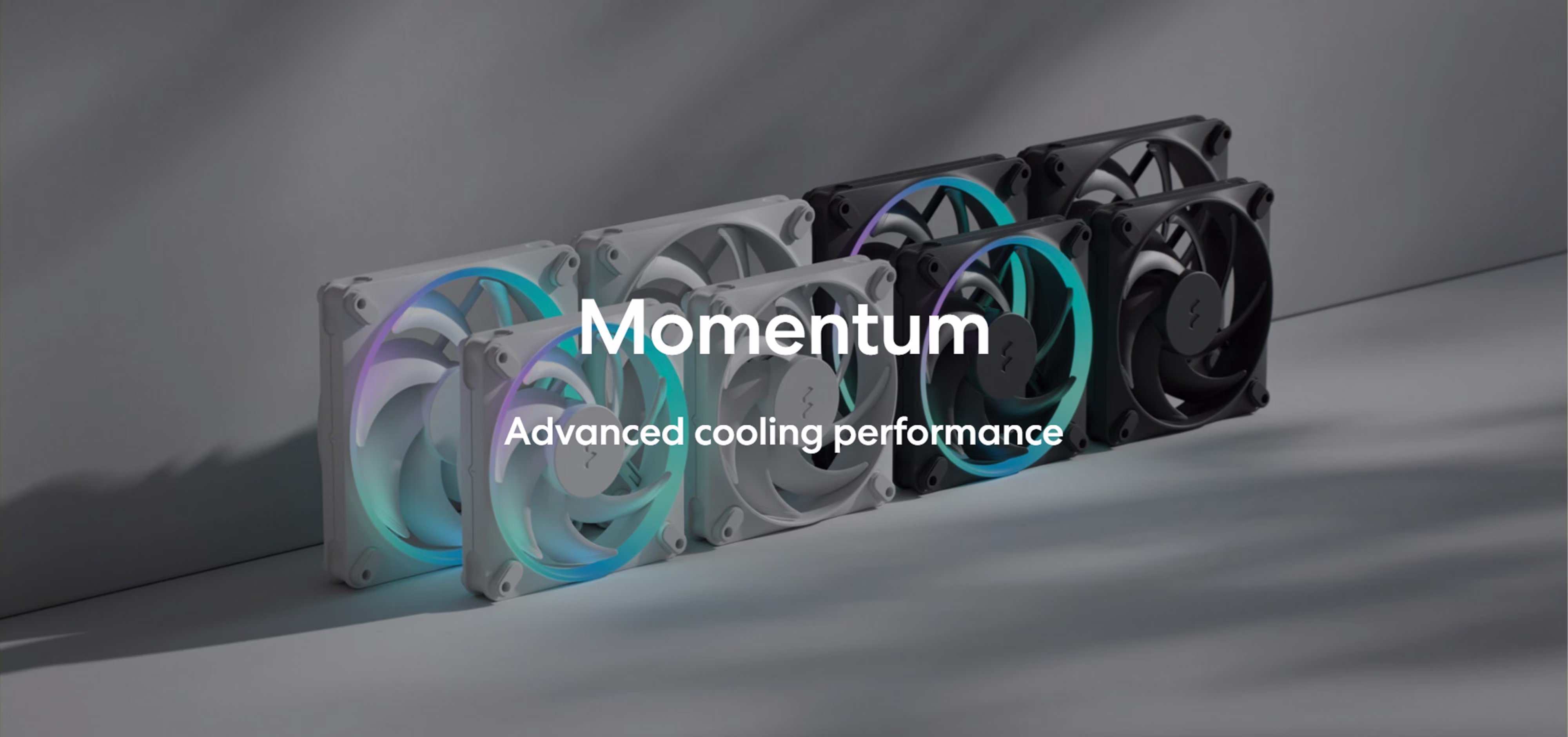 Fractal Design Momentum 14 RGB White 140mm Case Fan – High-Performance 1800 RPM, Addressable RGB, PWM Control, Single Pack