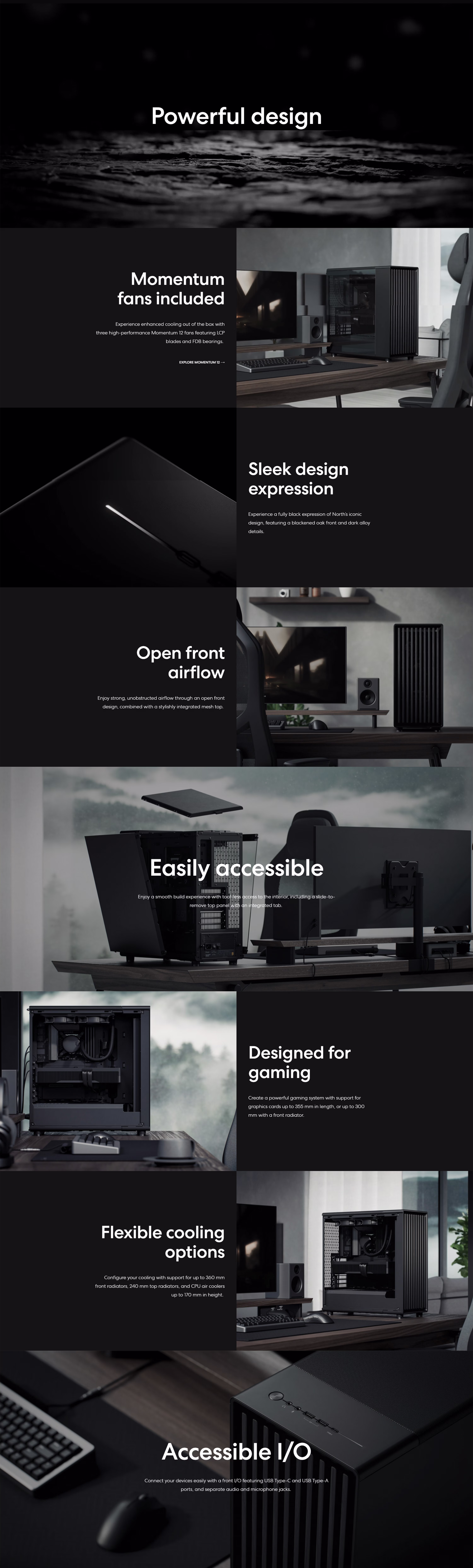 Fractal Design North Momentum Edition | Black Oak ATX Case product overview