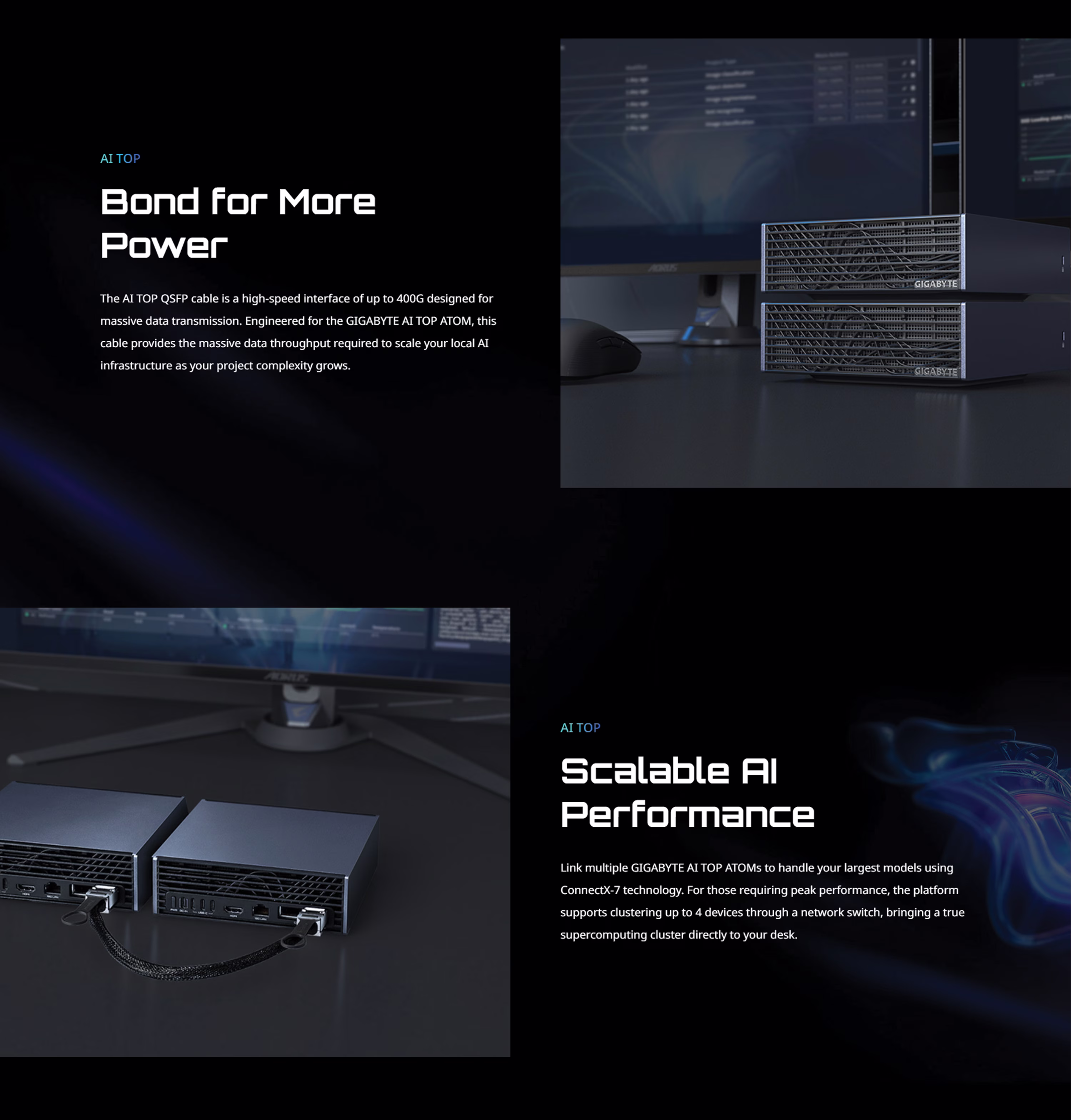 GIGABYTEAITOPATOMCABLEATC9000QSFP24CRDATC90001R8895230558234719331877552QSFP112400GBANDWIDTH112GBPSPAM4MODULATIONUAEOBT