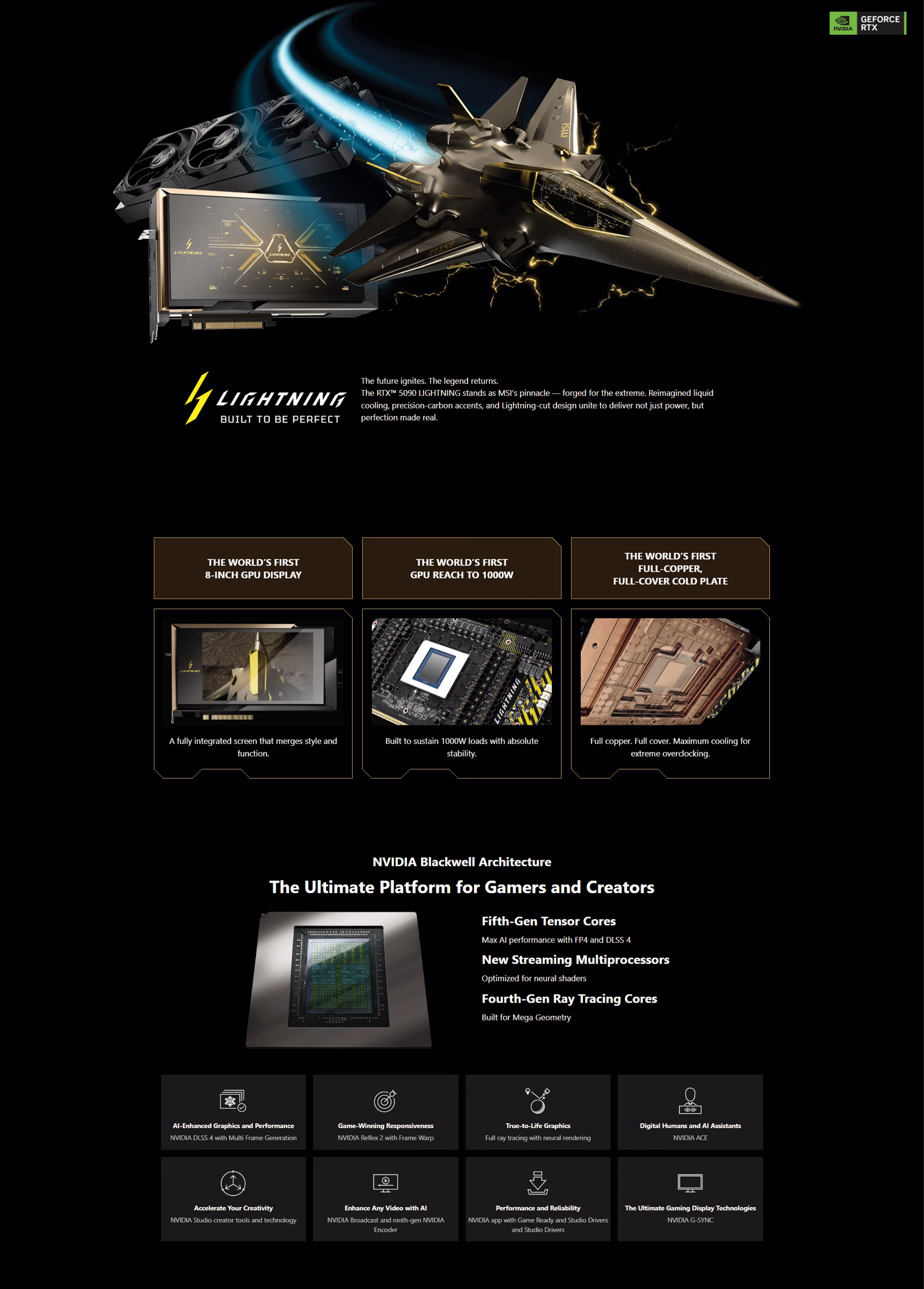 GeForce RTX™ 5090 32G LIGHTNING Z product description image