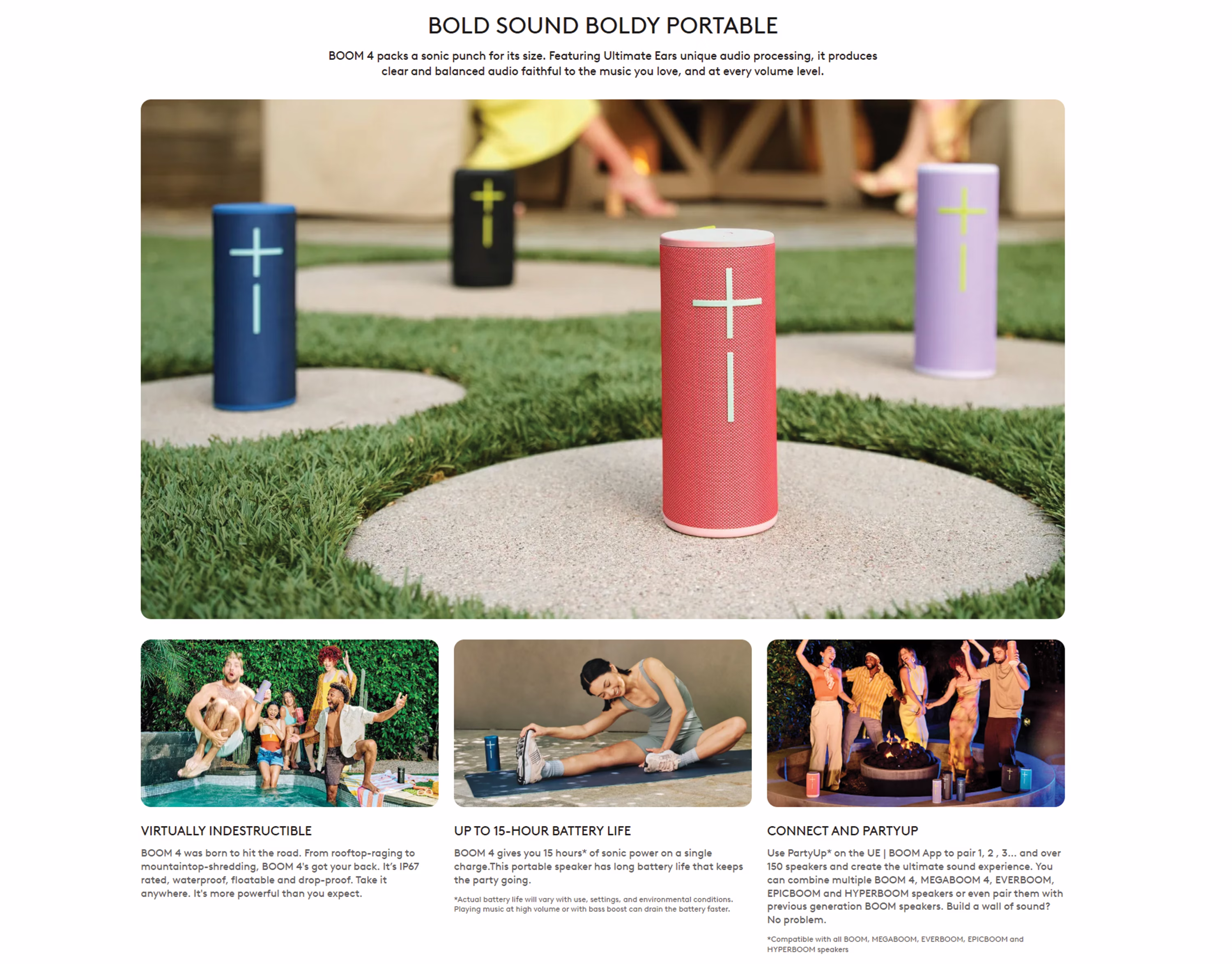 LOGITECHULTIMATEEARSBOOM4PORTABLEBLUETOOTHSPEAKERBLACK360SOUNDIP67WATERPROOF984001969UAE5099206125285