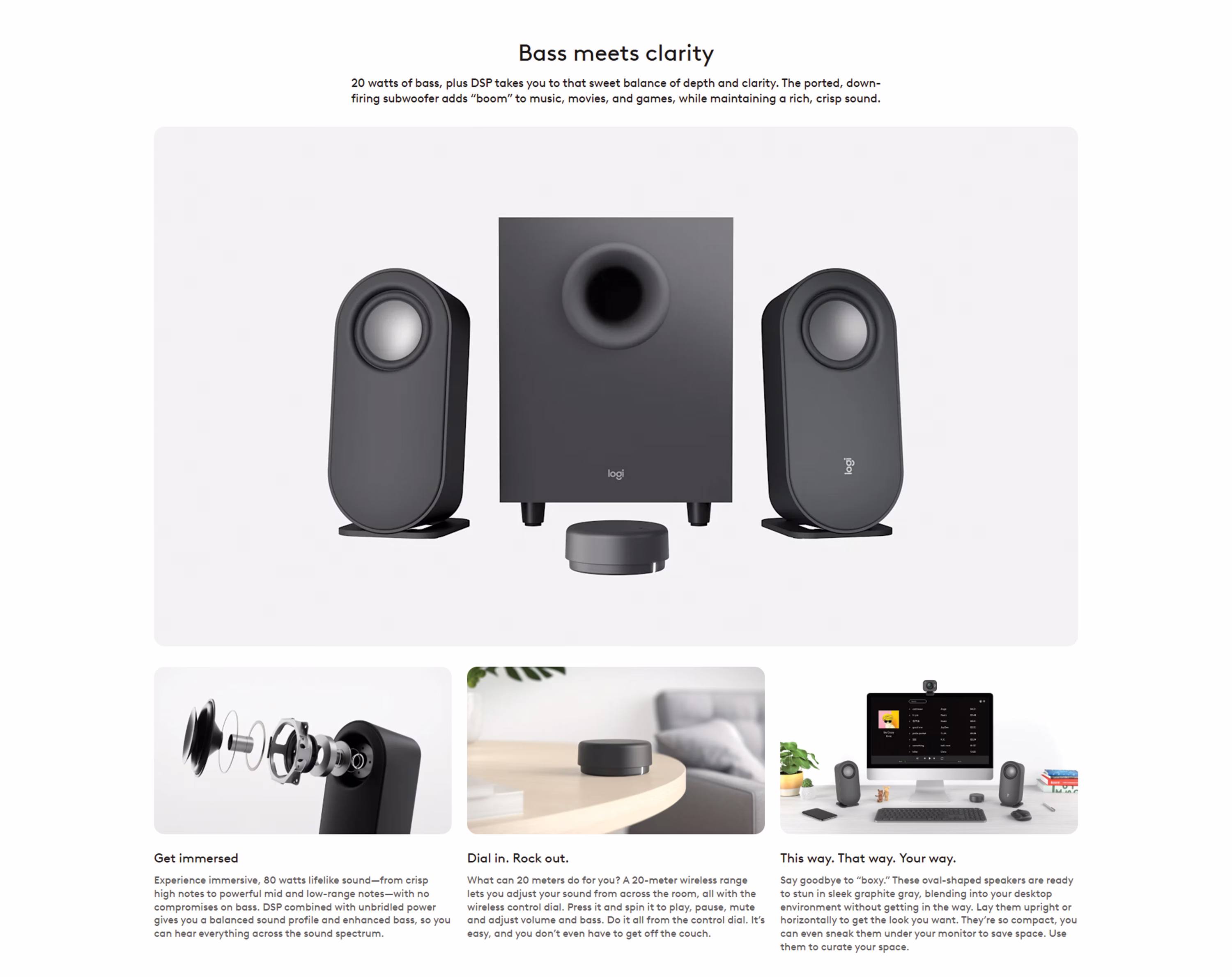 LOGITECHZ407BLUETOOTH2.180WWITHSUBWOOFERSPEAKERS980001348WIRELESSCONTROLDIAL5099206093263UAE