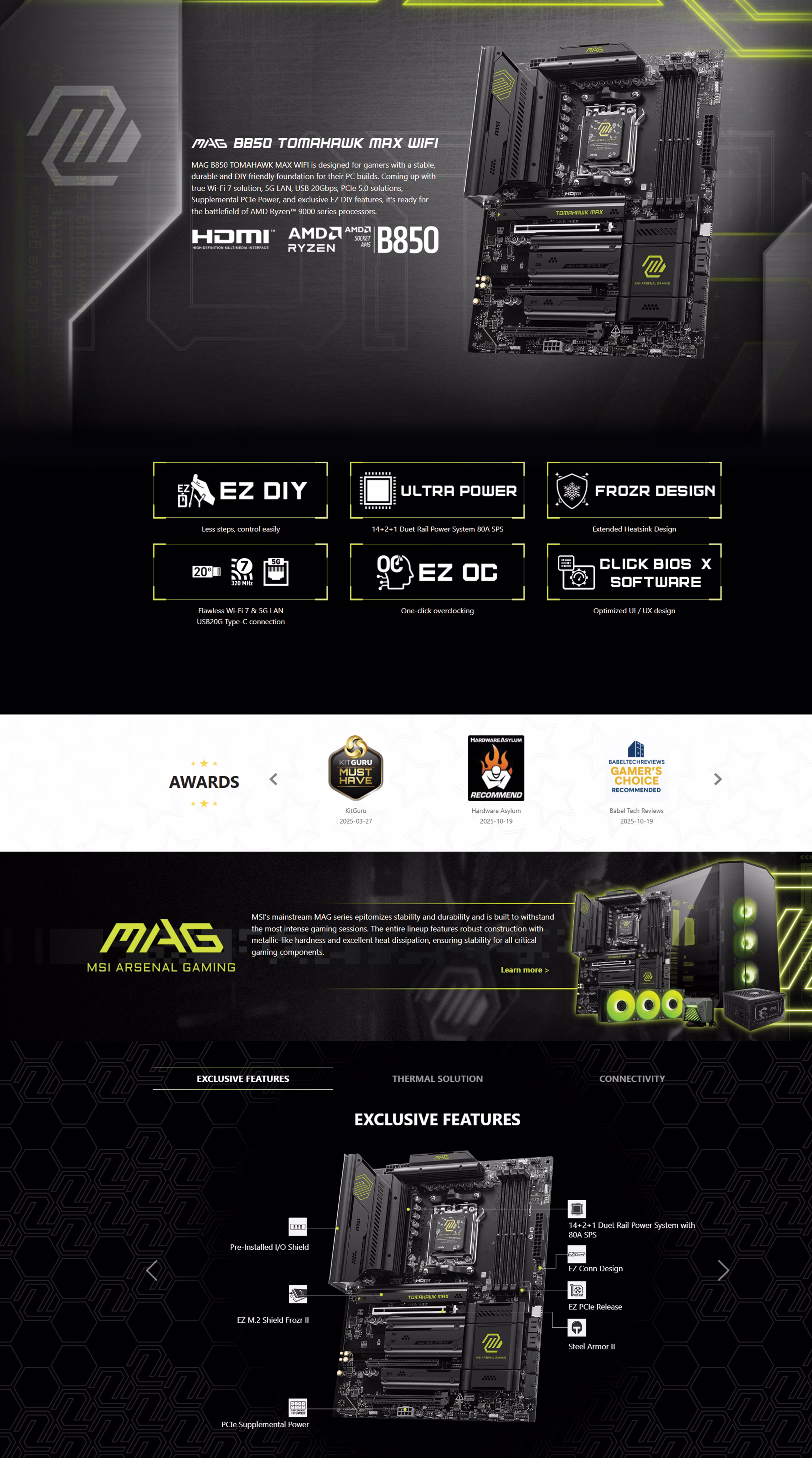 MAG B850 TOMAHAWK MAX WIFI