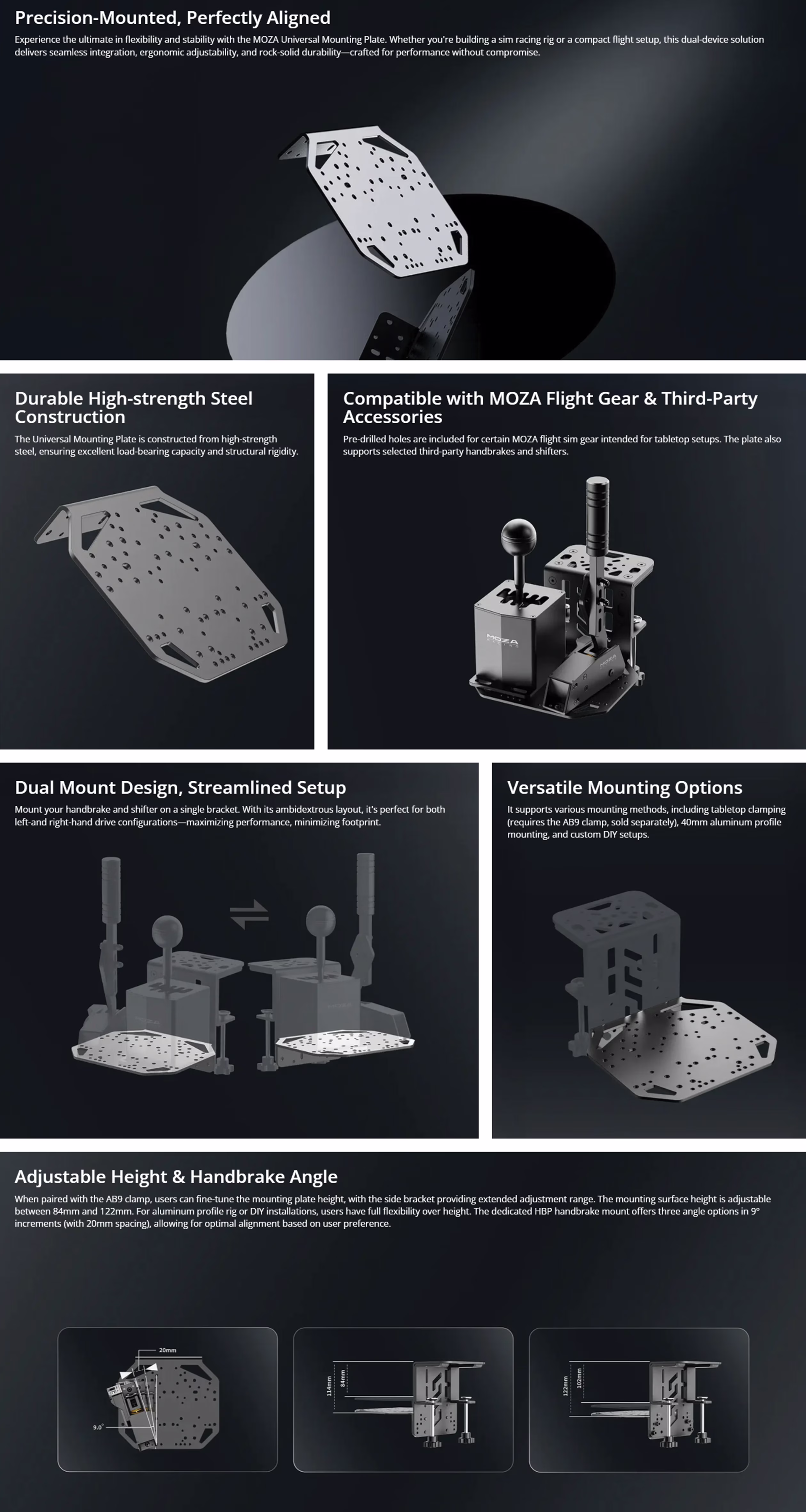 MOZARS089UNIVERSALMOUNTINGPLATEHIGHSTRENGTHSTEELDUALBRACKETFORSHIFTERANDHANDBRAKEPRODUCTOVERVIEW