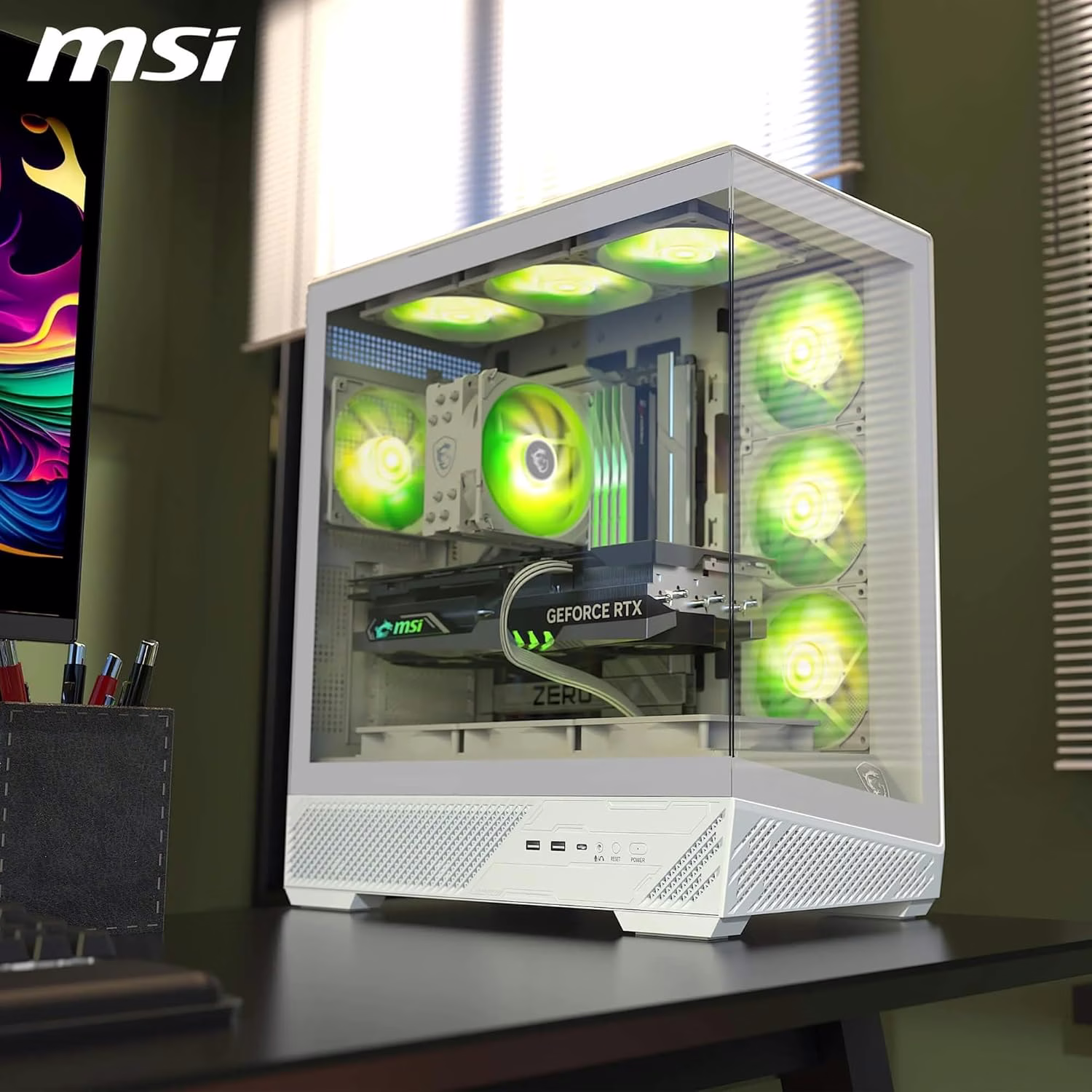 MSI MAG PANO 130R PZ White Case - 270° Panoramic ATX PRODUCT OVERVIEW IMAGE