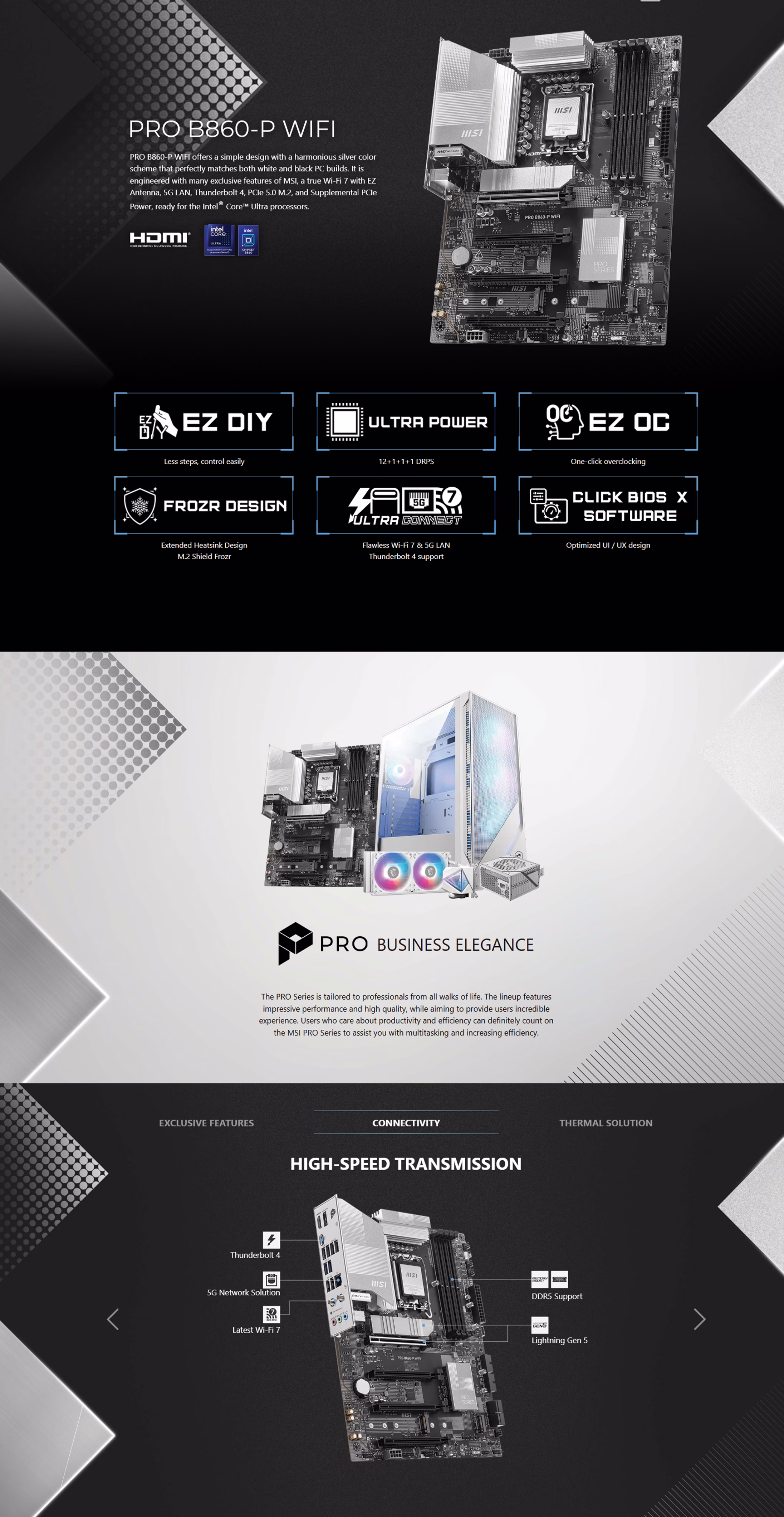 MSI PRO B860-P WIFI OVERVIEW IMAGE