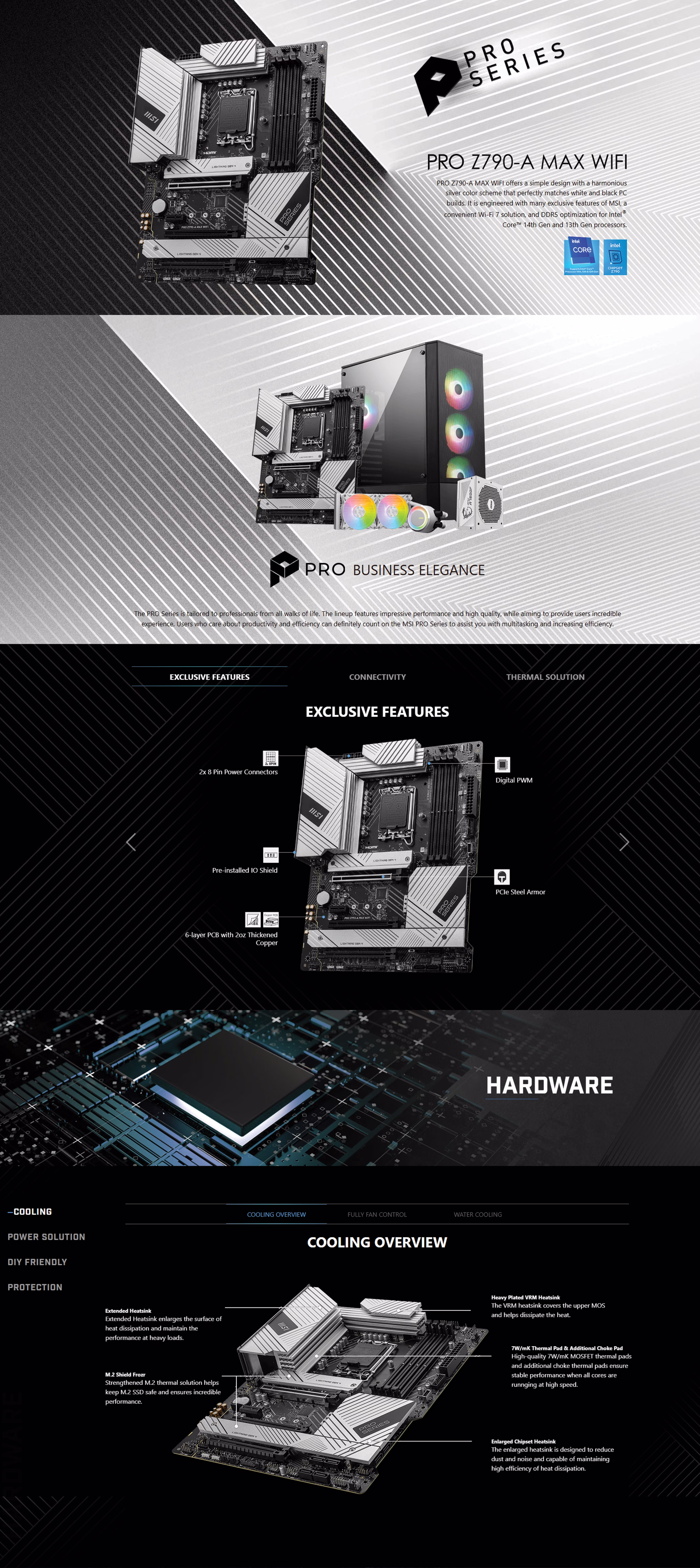 MSI PRO Z790-A MAX WIFI LGA1700 INTEL MOTHERBOARD