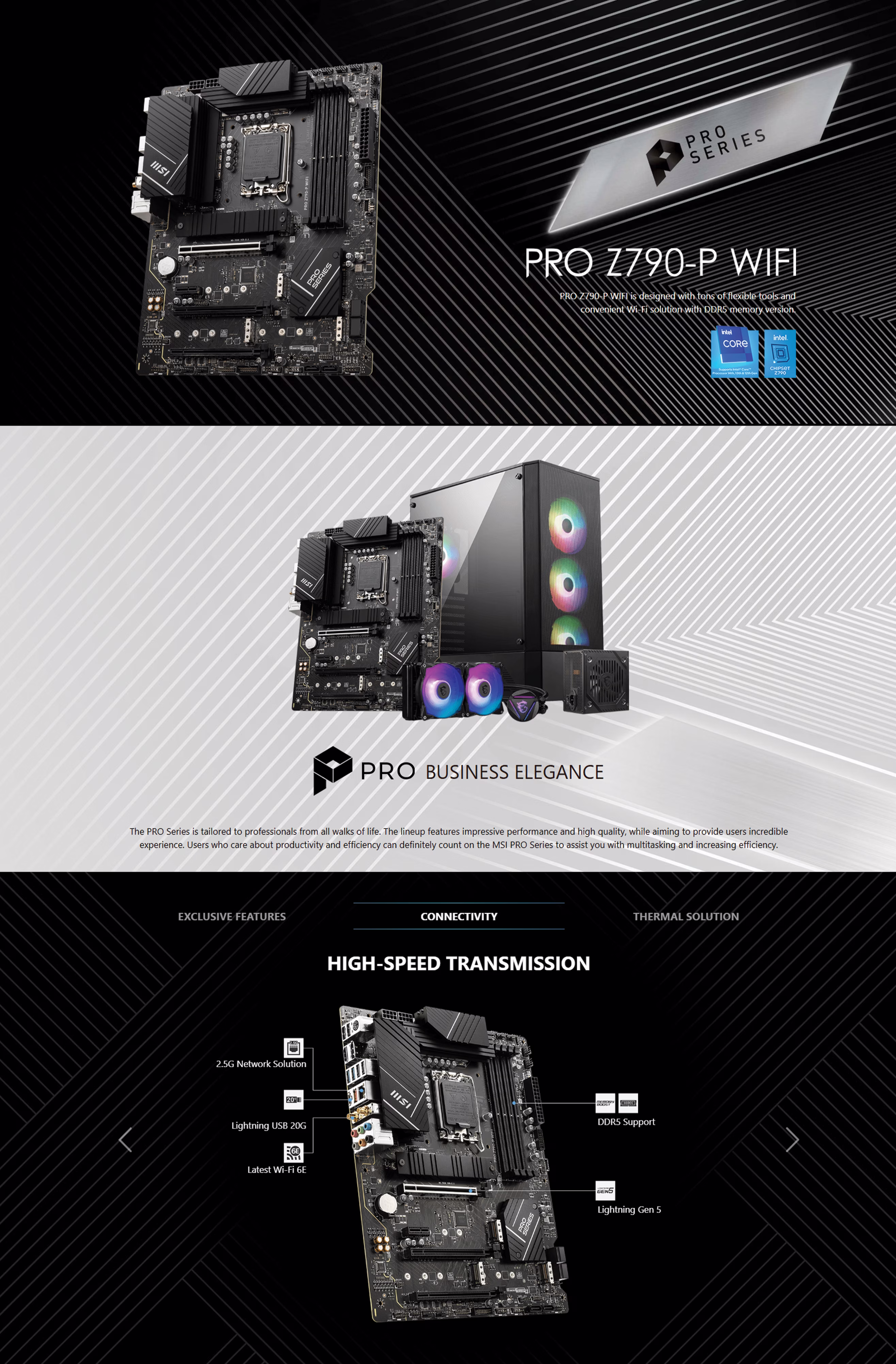 MSI PRO Z790-P WIFI Motherboard, OVERVIEW IMAGE
