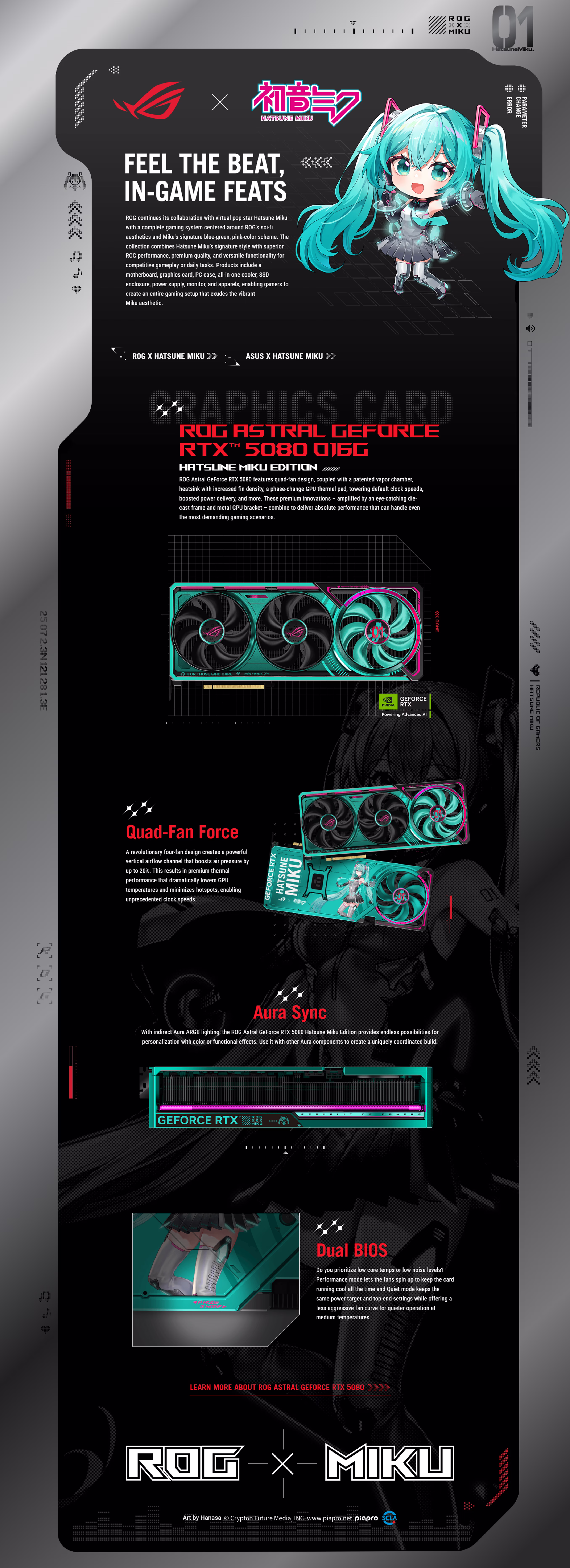 ROG ASTRAL GEFORCE RTX™ 5080 O16G HATSUNE MIKU EDITION