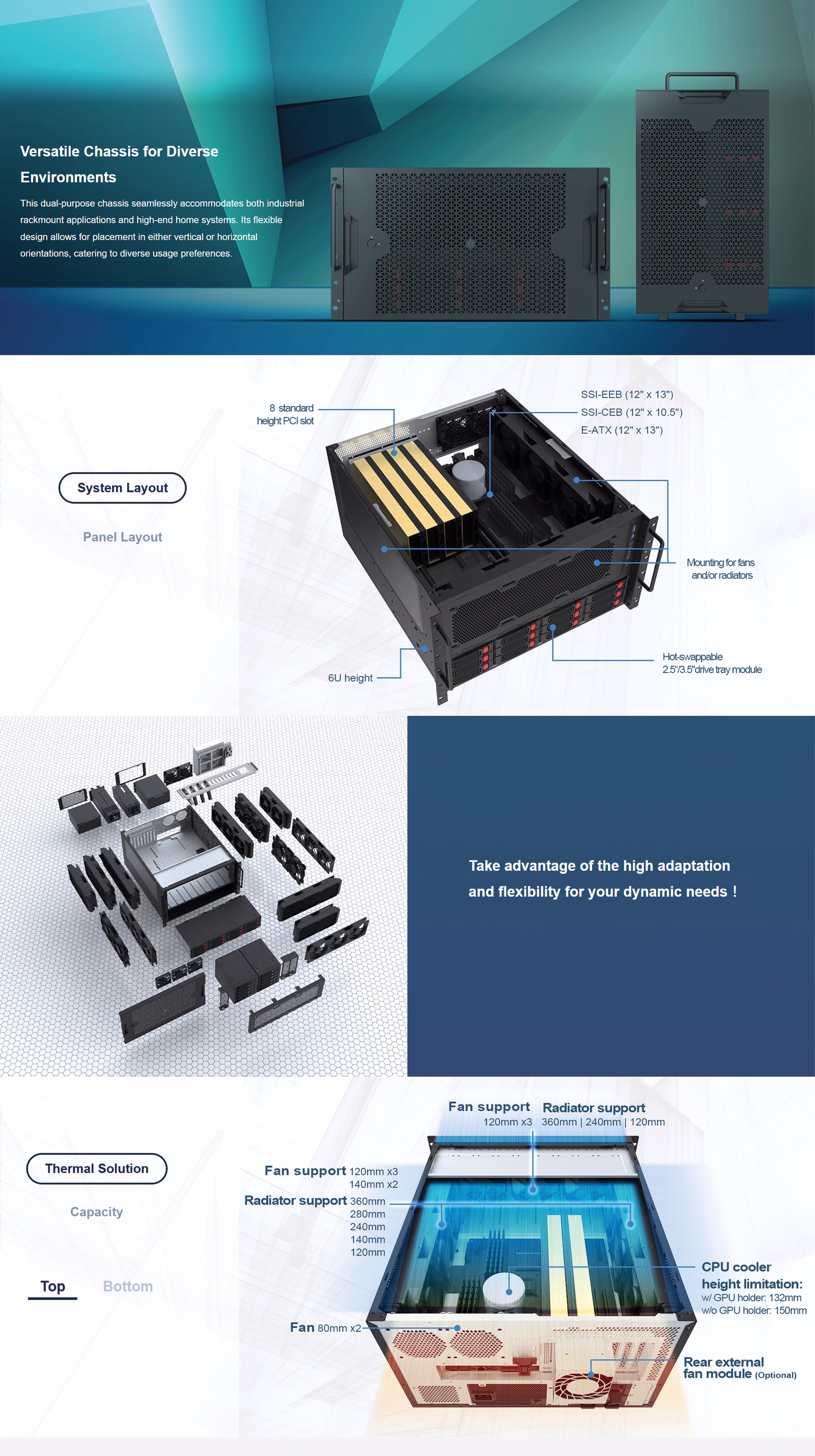 SilverStone RM61-312 6U Rackmount Server Chassis PRODUCT OVERVIEW IMAGE 
