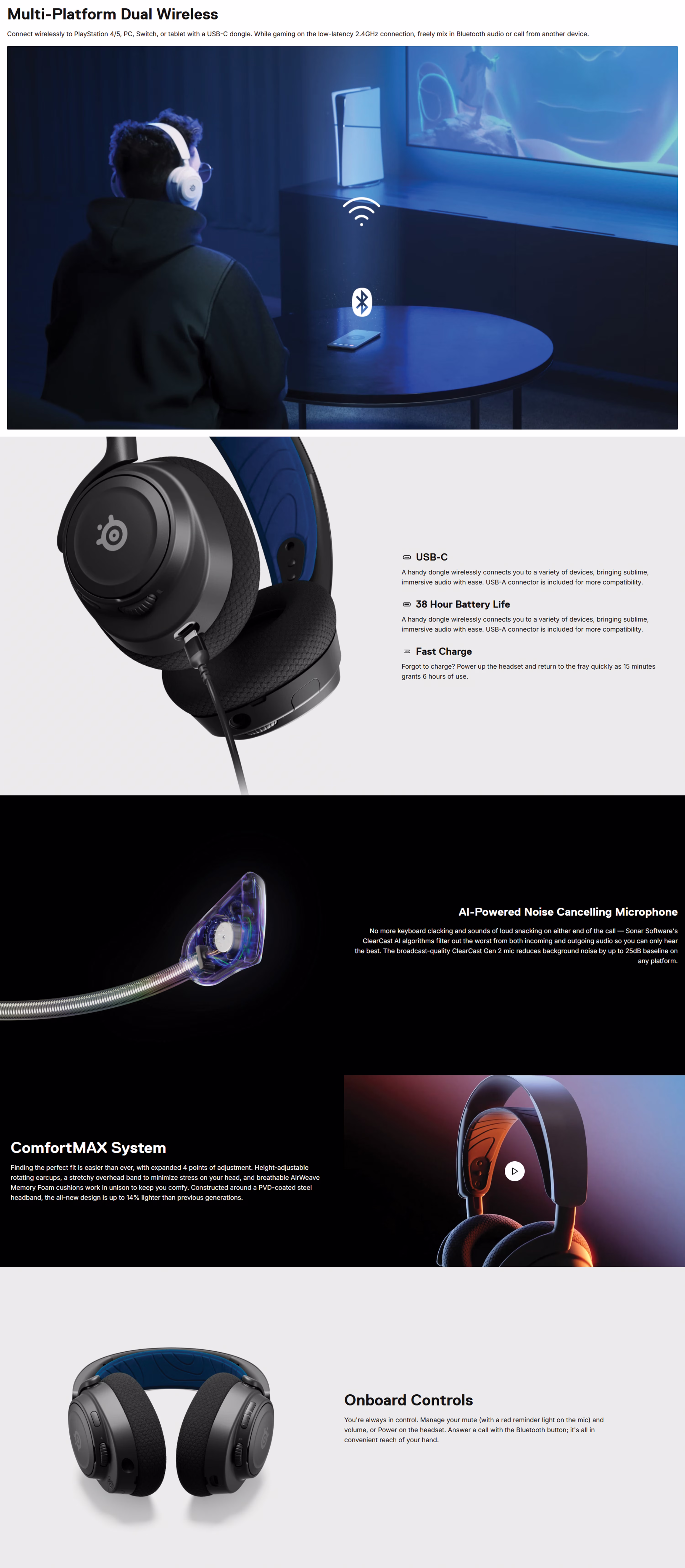 SteelSeries Arctis Nova 7P Wireless – Multi-Platform Gaming product description