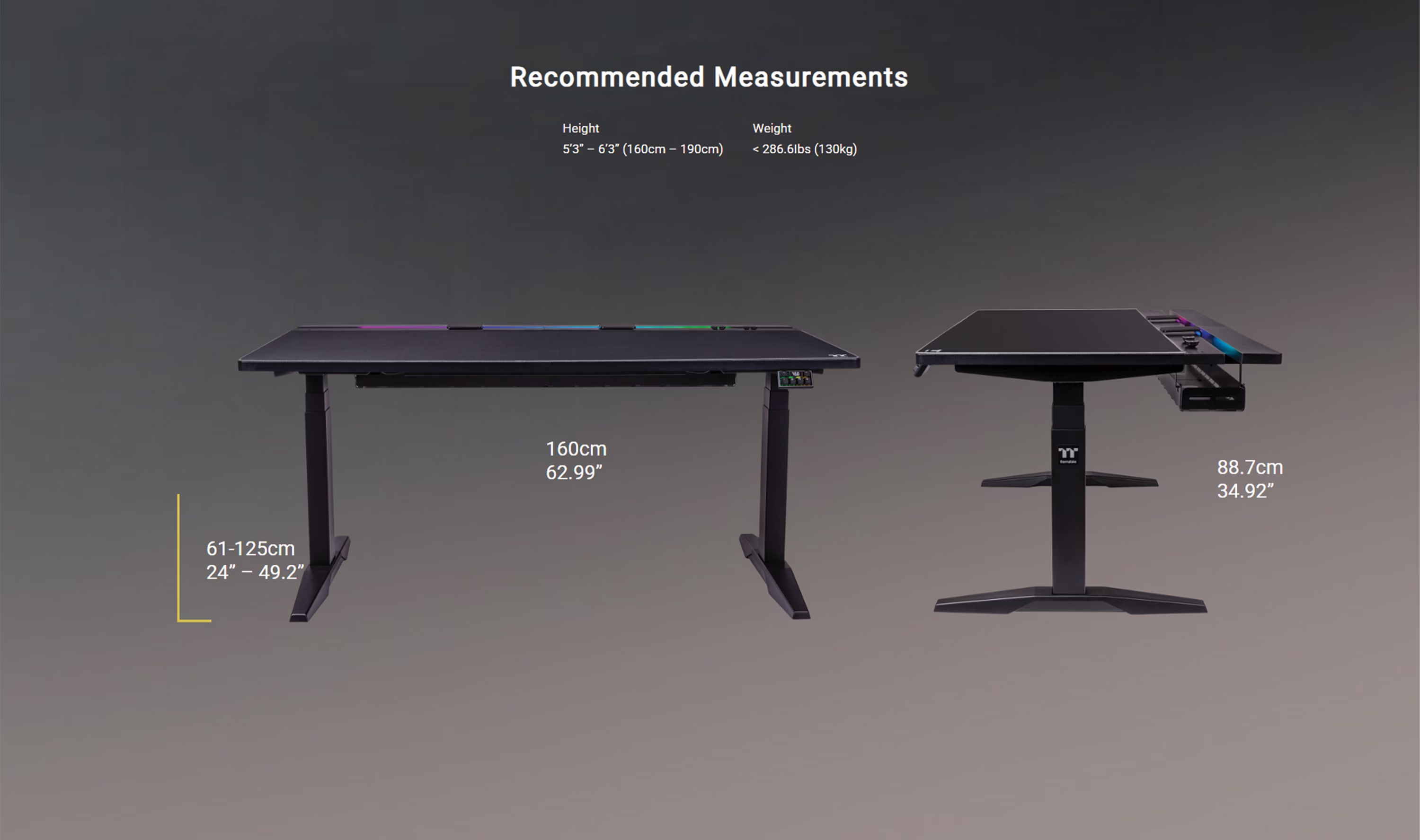Thermaltake G700 RGB Gaming Desk - Full Surface Mousepad product overview image