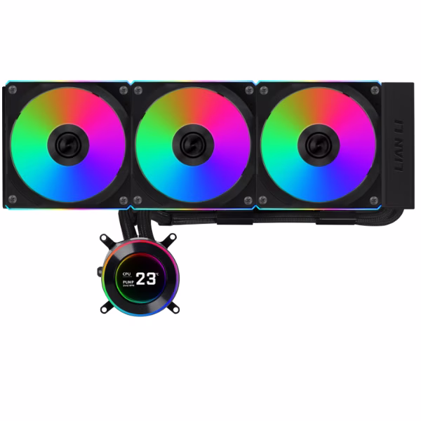 Lian Li Hydroshift II 360 CL RGB Liquid CPU Cooler - 360mm AIO - 3X 120 RGB Fans - 2.1” IPS LCD Screen - 3 Control Mode - Flexible Tubes Clamp - LGA 1851/1700, AMD AM5/AM4 - Black (HS2LCD36RB) | GHS2LCD36RB – Buy Online