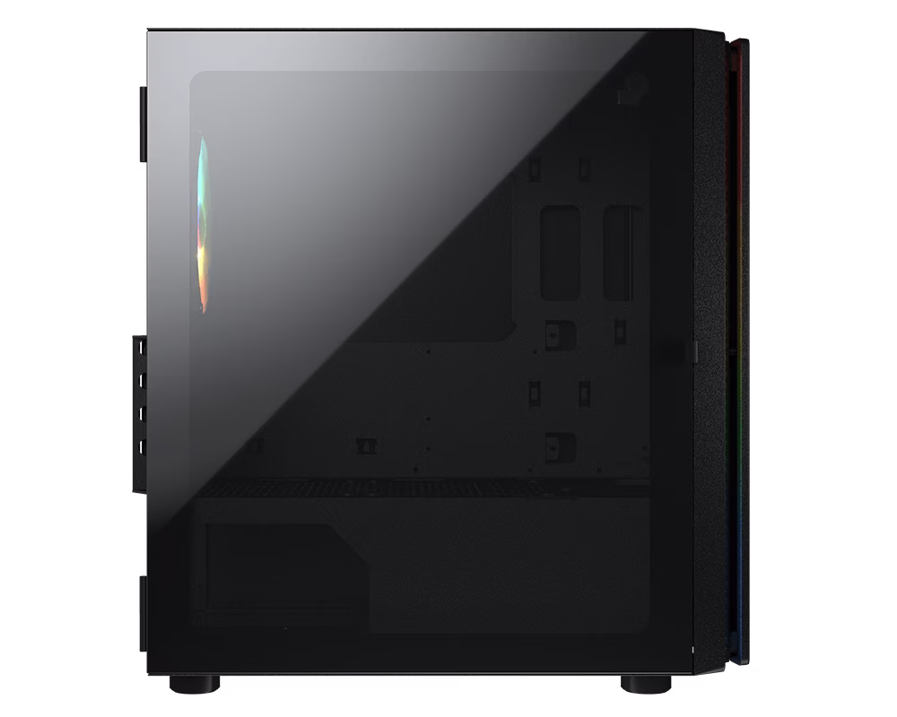  Cougar Purity RGB Mini Tower Case, 3mm Hinged Tempered Glass Panel, 1x Pre-Installed aRGB Fan, Up to 5xFan & 240mm Radiator Support, Black | 385PC40.0002 thumbnail 4