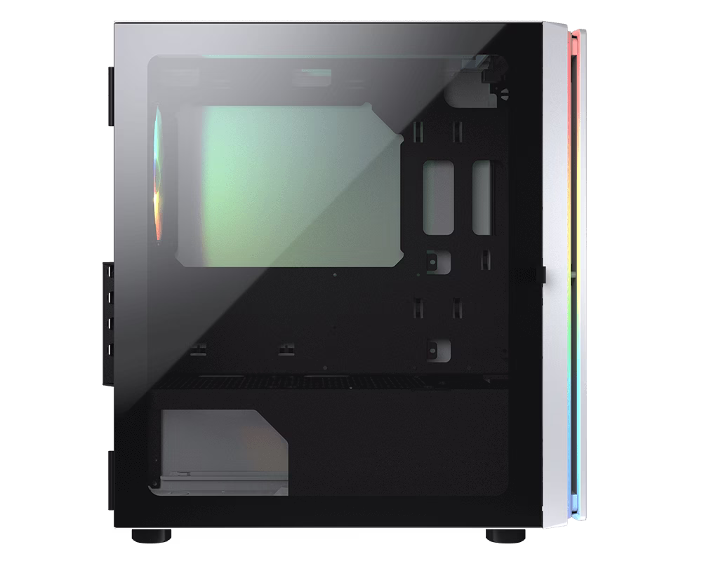 Cougar Purity RGB Mini Tower Case, 3mm Hinged Tempered Glass Panel, 1x Pre-Installed aRGB Fan, Up to 5xFan & 240mm Radiator Support, White | 385PC40.0002 thumbnail 6