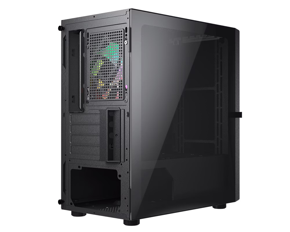  Cougar Purity RGB Mini Tower Case, 3mm Hinged Tempered Glass Panel, 1x Pre-Installed aRGB Fan, Up to 5xFan & 240mm Radiator Support, Black | 385PC40.0002 thumbnail 6