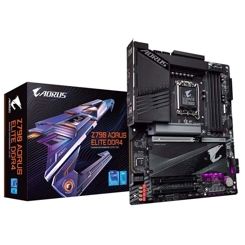 GIGABYTE Z790 AORUS ELITE DDR4 LGA1700 ATX Motherboard, Intel Z790 Chipset, 4 x DDR4 DIMM, 128GB Max Memory, Realtek 2.5GbE LAN, 1x M.2, 1 x PCI E x16, 1x HDMI,USB 3.2/2.0 | Z790-A-ELITE-DDR4 image