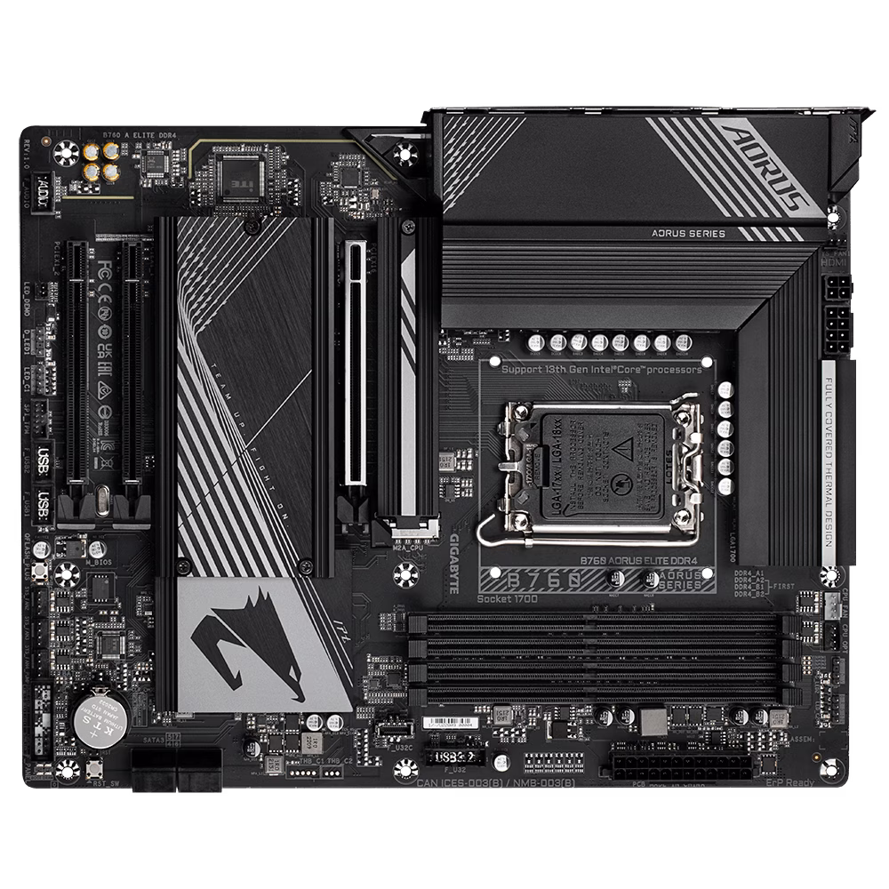 Gigabyte B760 Aorus Elite AX DDR4 LGA1700 ATX PC Motherboard | B760 AORUS ELITE DDR4 thumbnail 4