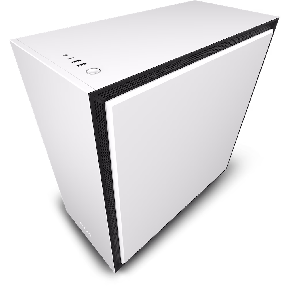 NZXT H710i ATX Mid Tower PC Gaming Case, Front I/O USB Type-C Port, Vertical GPU Mount, Integrated RGB Lighting, Water-Cooling Ready, White/Black | CA-H710i-W1 thumbnail 5