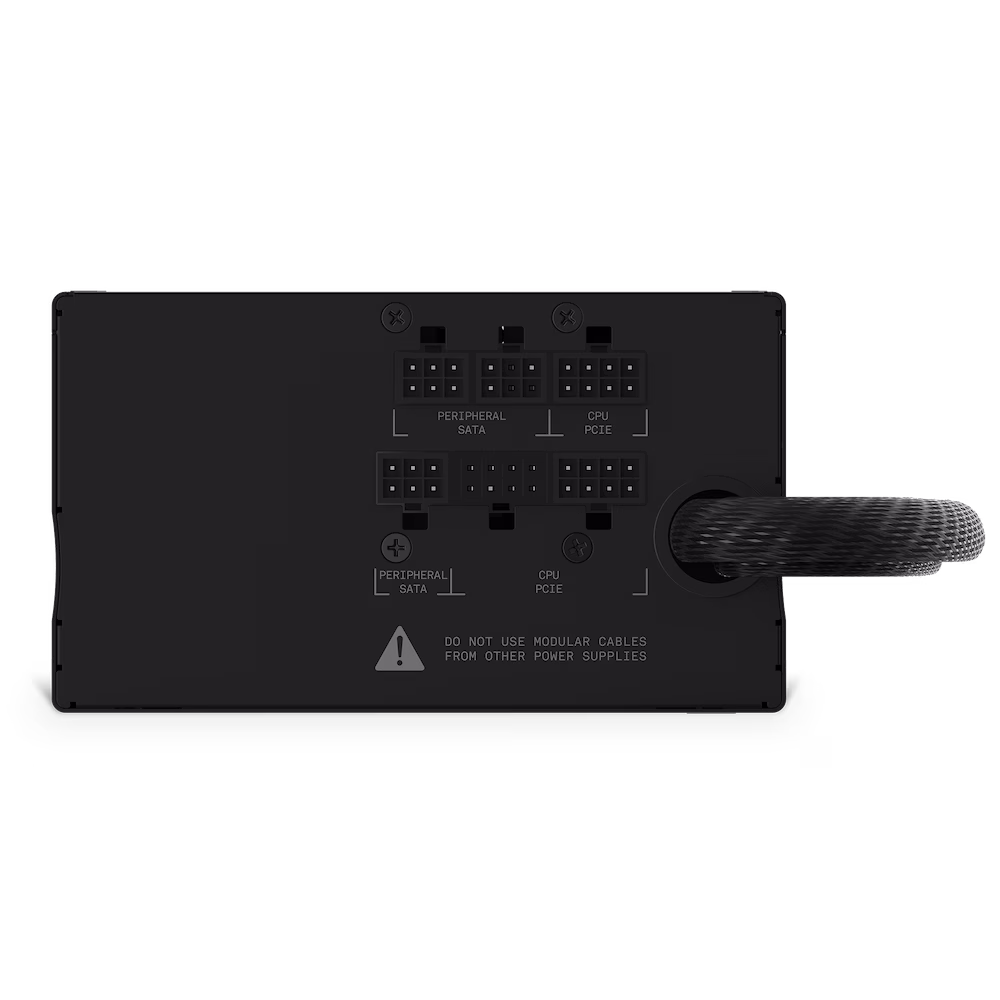 NZXT C650 Bronze - PA-6B1BB-US - 650 Watt PSU - 80 Plus Bronze Certified - DC-DC Technology - Semi Modular Design - Sleeved Cables - ATX Gaming Power Supply thumbnail 2