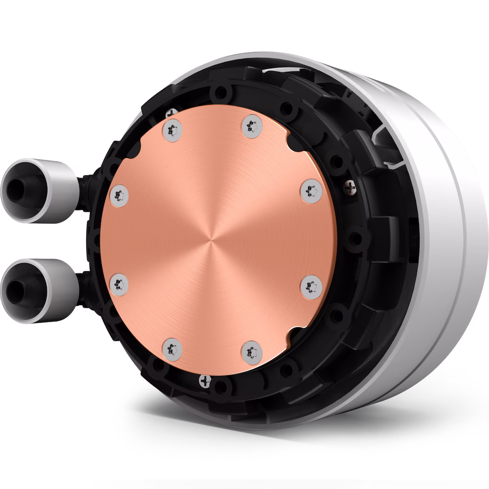 Nzxt Kraken X53, All-In-One CPU Cooler with RGB Lighting, Intel/AMD, 240mm, 2x120mm RGB PWM Fans, CAM Control, RGB White | RL-KRX53-RW thumbnail 4