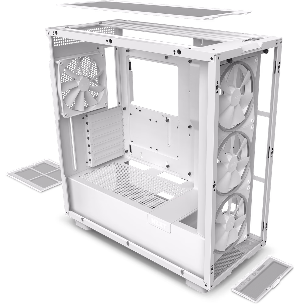 NZXT H7 V1 Elite ATX White Mid Tower Gaming Case, CM-H71EW-01, 5060301697021, 815671019462 thumbnail 5