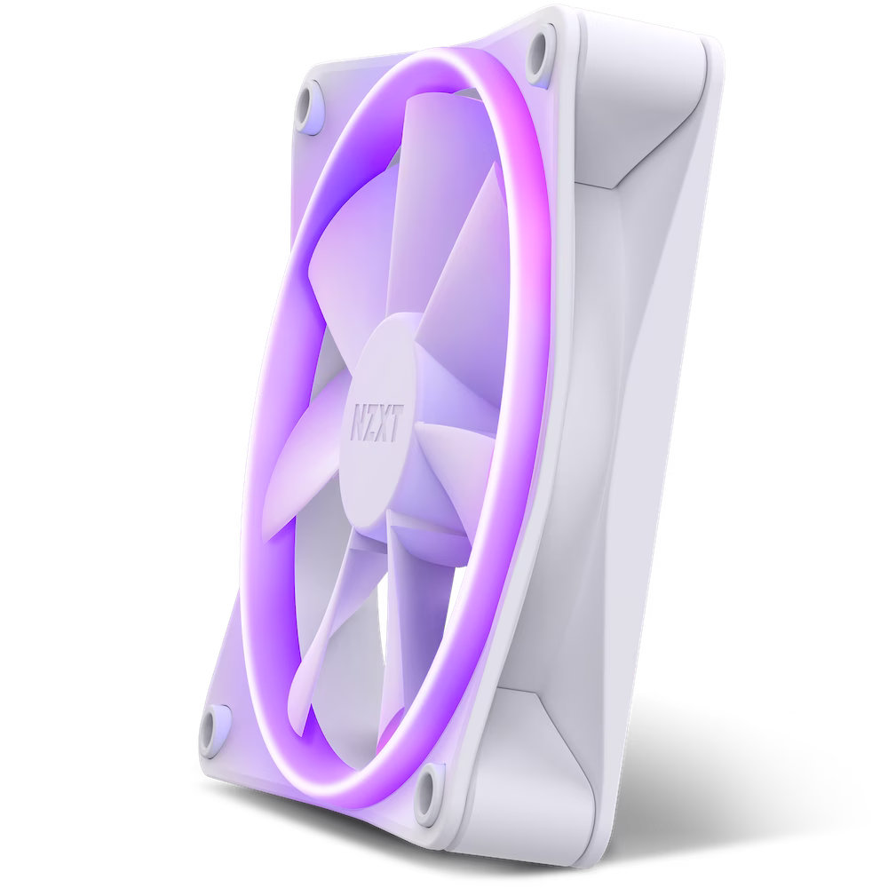 NZXT F120RGB 120mm RGB White Single Fan, RF-R12SF-W1 image
