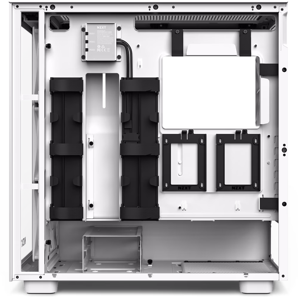 NZXT H7 Elite - CM-H71EW-02 - ATX Mid Tower PC Gaming Case - Front I/O USB Type-C Port - Quick-Release Tempered Glass Side Panel - White thumbnail 2