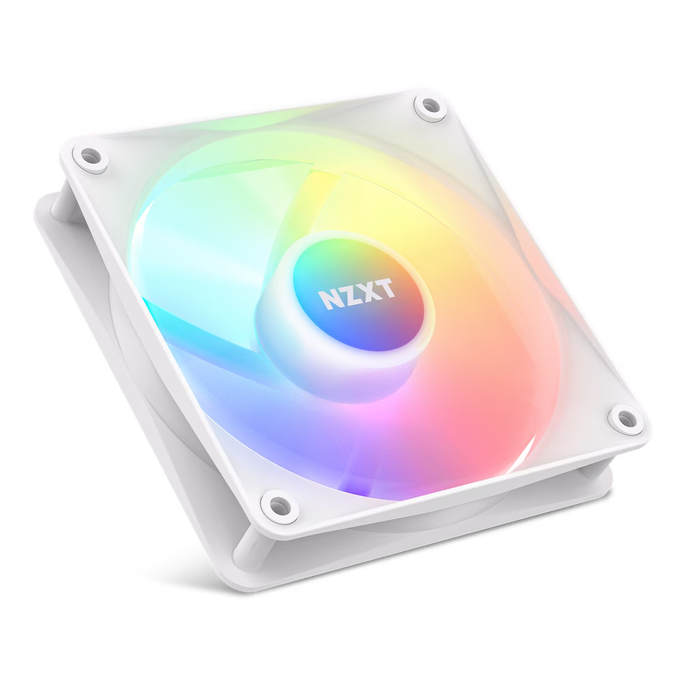 NZXT F120 RGB Core 120mm Hub-Mounted RGB Fan, Sublime RGB Lighting, Up to 1800 RPM Speed, 78.86 CFM, Fluid Dynamic Bearing, 8 LEDs, Superior Heat Dissipation, Single Pack, White | RF-C12SF-W1 thumbnail 3