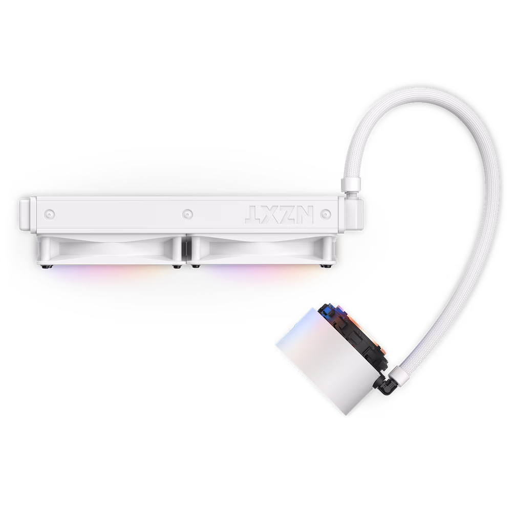 NZXT Kraken Elite 240 RGB AIO Liquid Cooler, LCD Display & RGB Fans, 240mm Radiator, Copper Water Block, 2x 120mm F120 RGB Fans, 500-1500RPM Fan Speed, 17.48-52.44CFM Airflow, White | RL-KR24E-W1 thumbnail 2