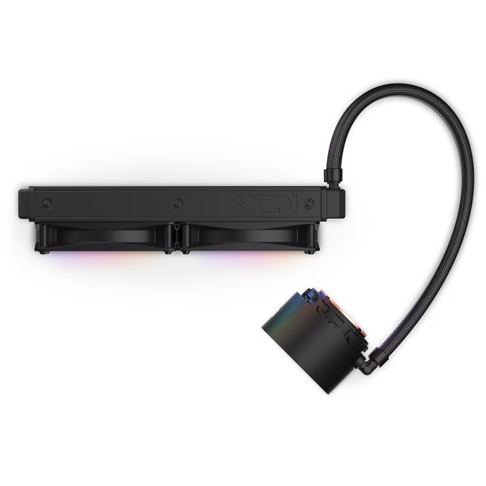 NZXT Kraken Elite 240 RGB AIO Liquid Cooler, LCD Display & RGB Fans, 240mm Radiator, Copper Water Block, 2x 120mm F120 RGB Fans, 500-1500RPM Fan Speed, 17.48-52.44CFM Airflow, Black | RL-KR24E-B1 thumbnail 2