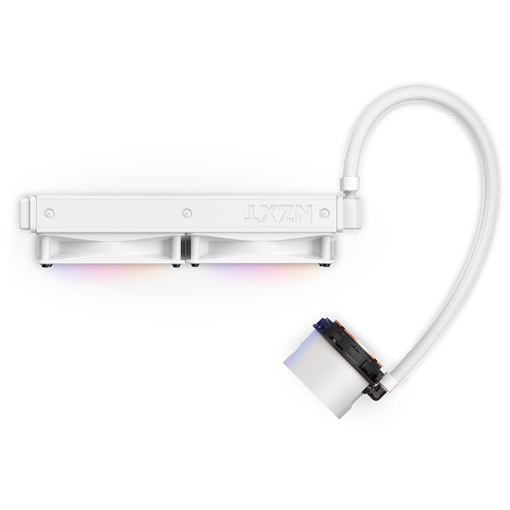 Nzxt Kraken 240 RGB 240mm AIO LCD Display CPU Liquid Cooler - White | RL-KR240-W1 thumbnail 2
