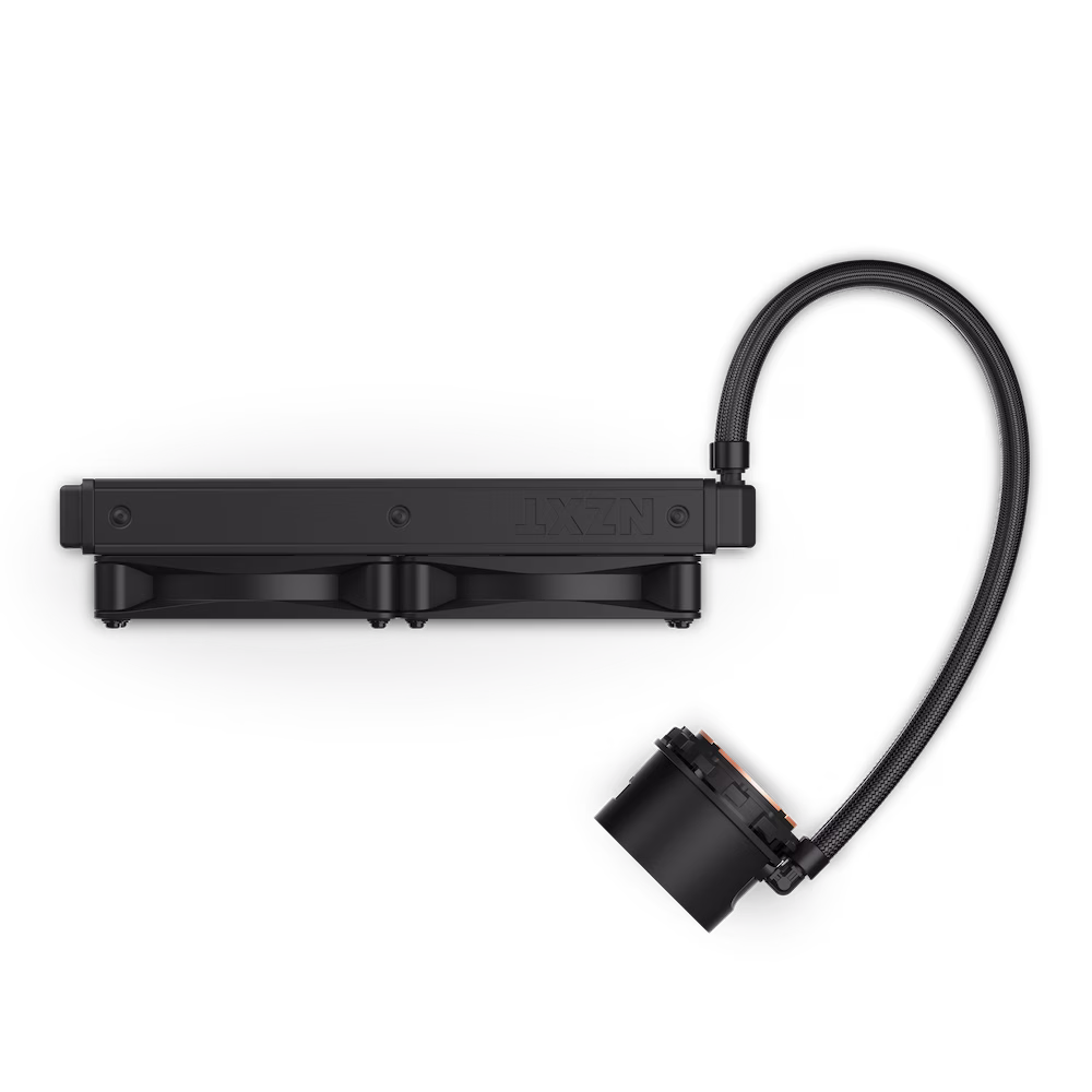 NZXT Kraken 240 AIO Liquid Cooler with 1.54??? Square LCD Display, 240mm Radiator, Copper Housing Water Block, 2x F120P SPF Fan, 1800 RPM Fan Speed , 78.02 CFM Air Flow, Black | RL-KN240-B1 thumbnail 3
