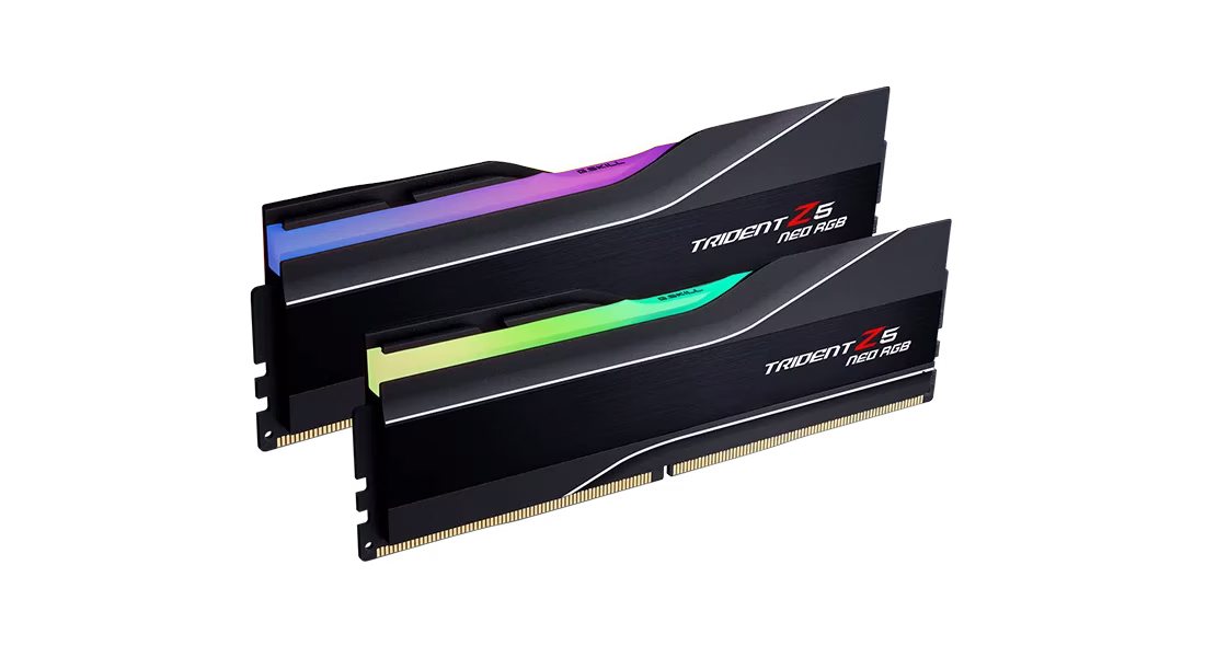 G.Skill Trident Z5 RGB DDR5 Memory, 32GB (2x16GB) Capacity, 6400MHz Tested Speed, CL32-39-39-102 Latency, 1.40 Voltage, AMD EXPO, Black | F5-6400J3239G16GX2-TZ5NR thumbnail 2