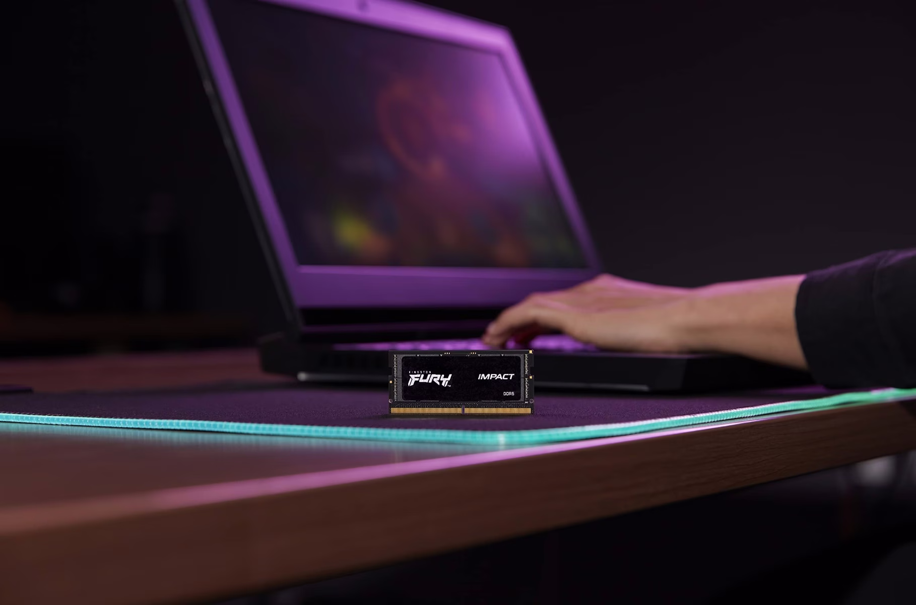 Kingston FURY Impact Black PnP 32GB (1x32GB) Laptop Memory (RAM), DDR5 5600MT/s, CL40, Non-ECC Unbuffered SODIMM Notebook Gaming Memory Single Module, 2RX8 40-40-40 1.1V 262-pin 16Gbit | KF556S40IB-32 thumbnail 3