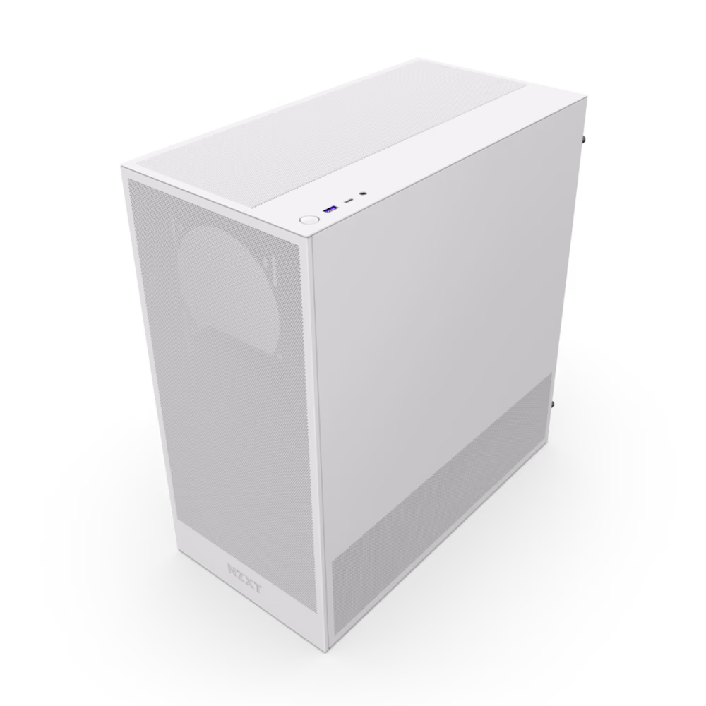 NZXT H5 Flow 2024 - Compact ATX Mid-Tower PC Gaming Case - High Airflow - 2 x 120mm Fans Included - 360mm Front & 240mm Top Radiator Support - Cable Management System - Tempered Glass - White | CC-H52FW-01 thumbnail 5