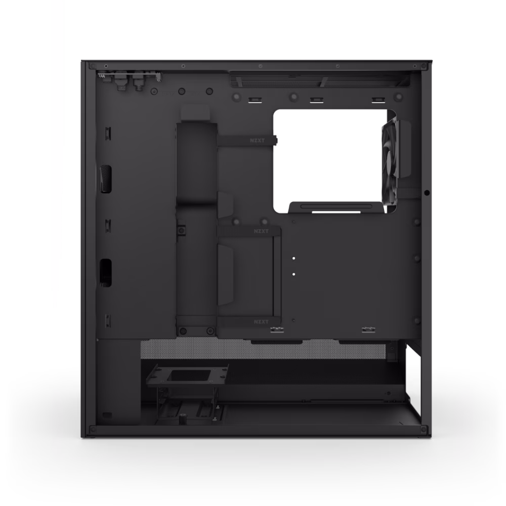 NZXT H5 Flow 2024 - Compact ATX Mid-Tower PC Gaming Case - High Airflow - 2 x 120mm Fans Included - 360mm Front & 240mm Top Radiator Support - Cable Management System - Tempered Glass - Black | CC-H52FB-01 thumbnail 3