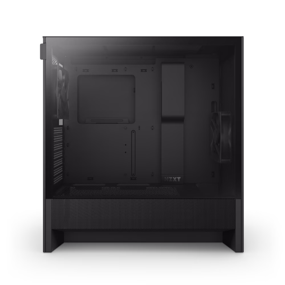 NZXT H5 Flow 2024 - Compact ATX Mid-Tower PC Gaming Case - High Airflow - 2 x 120mm Fans Included - 360mm Front & 240mm Top Radiator Support - Cable Management System - Tempered Glass - Black | CC-H52FB-01 thumbnail 5