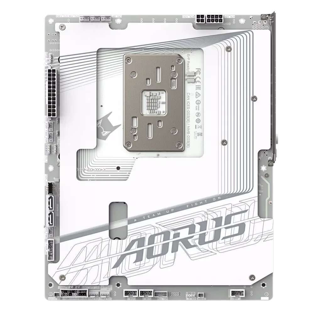 GIGABYTE X870 AORUS Stealth ICE AMD AM5 Motherboard, ATX, DDR5, 4X M.2, PCIe 5.0, 2xUSB-4,USB-C, WIFI7, 5GbE LAN, EZ-Latch thumbnail 3