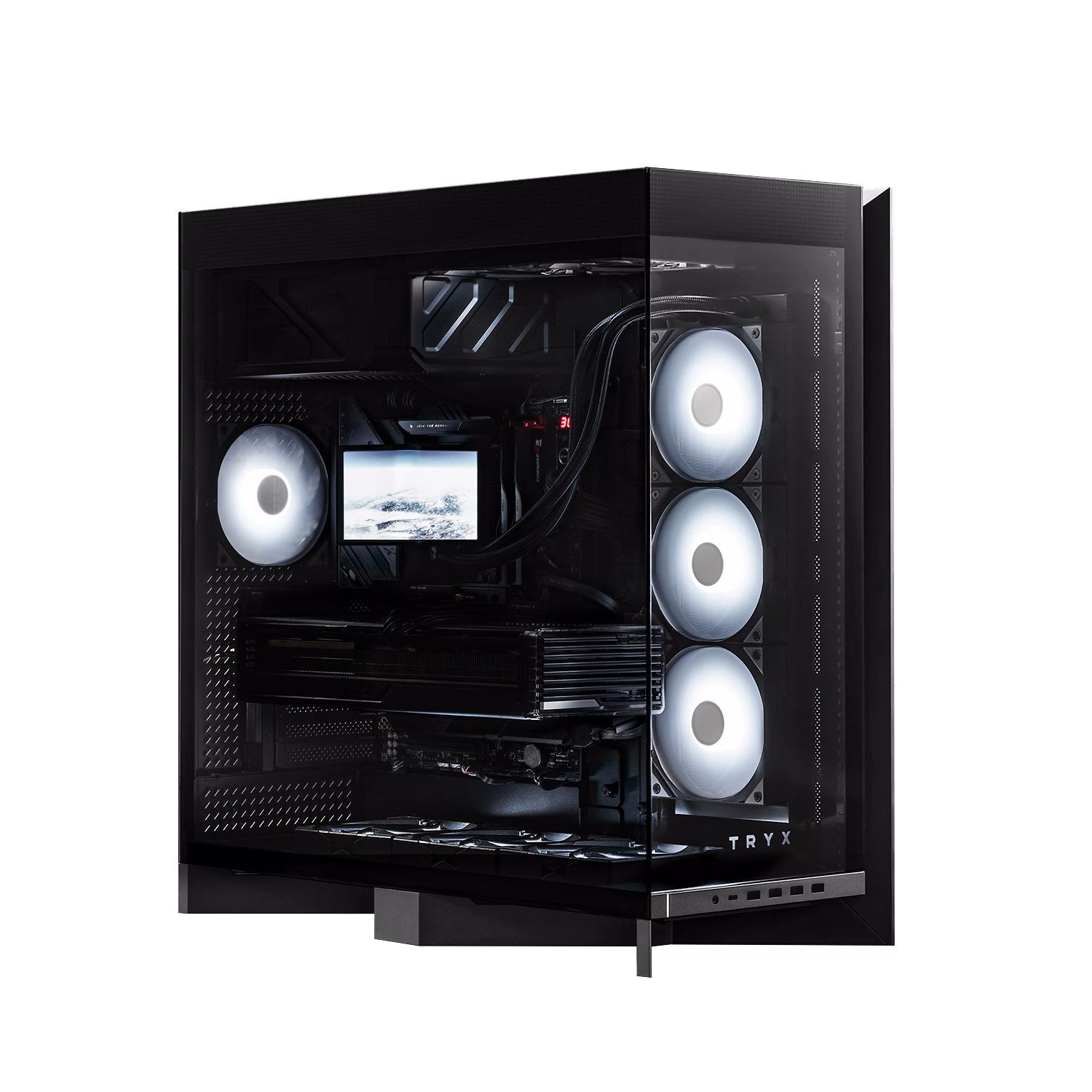 Gaming & Creator PC, AMD Ryzen 9 9950X3D, RTX 5080 OC Edition 16GB GDDR7, 9100 PRO 4TB PCIe 5.0 to 14800 MB/s, 96GB (2x48GB)  DDR5 6000MHz, Liquid Cooler with Curved LCD, 1000W Gen 5 – Buy Online
