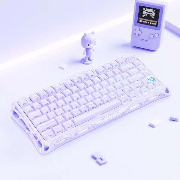 GravaStar Mercury V75 Special Edition Magnetic Keyboard, Lavender Purple, 8000Hz Polling, Rapid Trigger, Hall Effect Switches | GS V75 _PL thumbnail 6