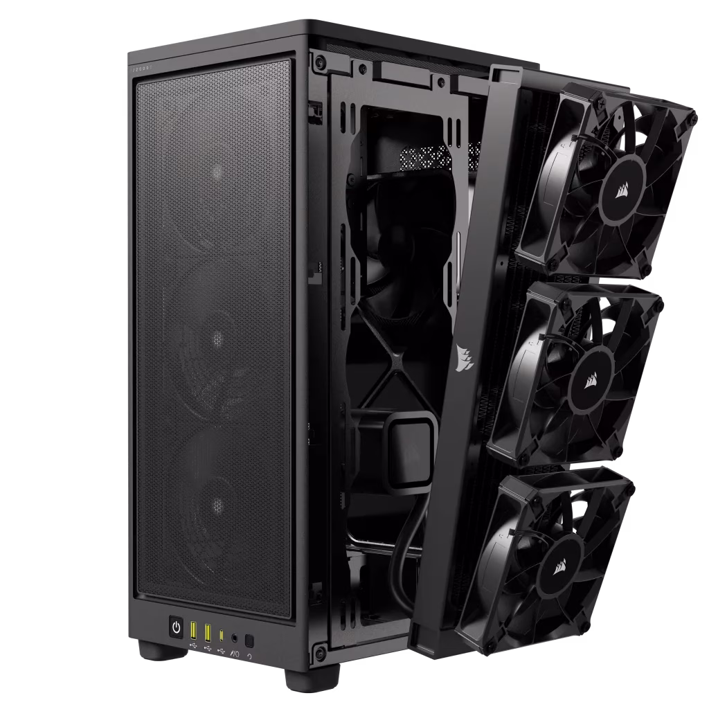 Corsair 2000D AIRFLOW Mini-ITX PC Case,  Steel Mesh Panel Front, Side, and Rear, 3x Drive Bays, 3x Expansion Slots,  Black | CC-9011244-WW thumbnail 7