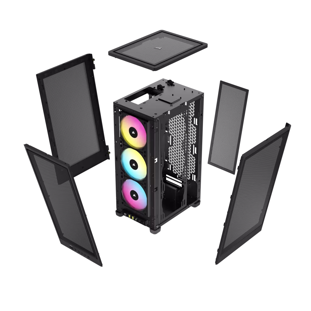 Corsair 2000D RGB AIRFLOW Mini-ITX PC Case, High Airflow Steel Mesh Panels, 3x Pre Installed Fans, 3x Expansion Slots, 3x Drive Bays, Black | CC-9011246-WW image