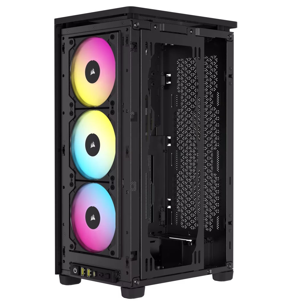 Corsair 2000D RGB AIRFLOW Mini-ITX PC Case, High Airflow Steel Mesh Panels, 3x Pre Installed Fans, 3x Expansion Slots, 3x Drive Bays, Black | CC-9011246-WW thumbnail 10