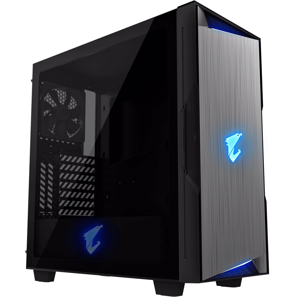 GIGABYTE AORUS C300 GLASS GB-AC300G, Mid Tower, Mini-ITX/M-ATX/ATX, Black | AC300G-ATX image