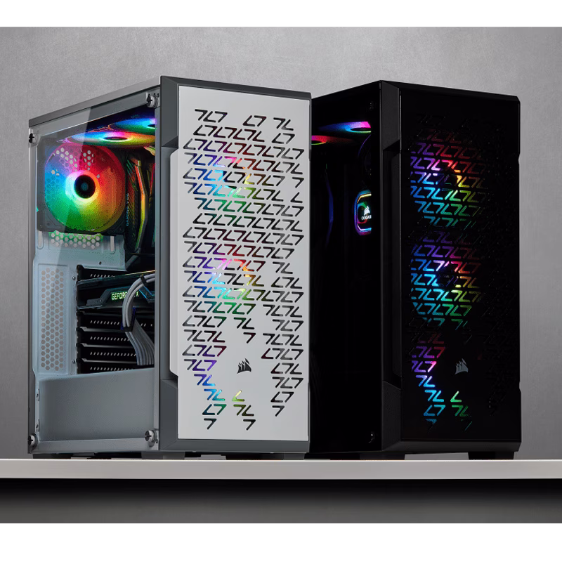 CORSAIR ICUE 220T RGB AIRFLOW TG M-T SMART CASE BLACK   840006618584 – Buy Online